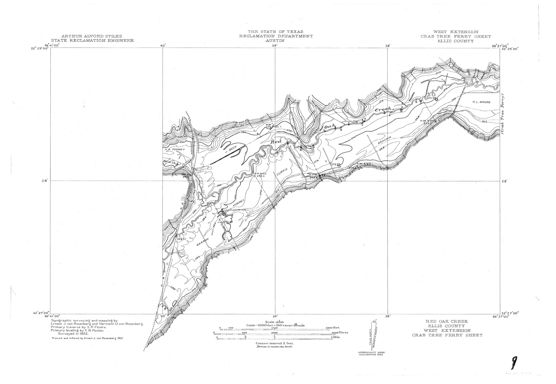 65187, Trinity River, Extension Crab Tree Ferry Sheet/Red Oak Sheet, General Map Collection