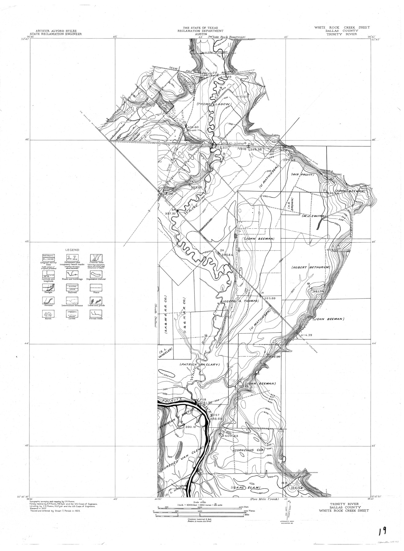 65198, Trinity River, White Rock Creek Sheet, General Map Collection