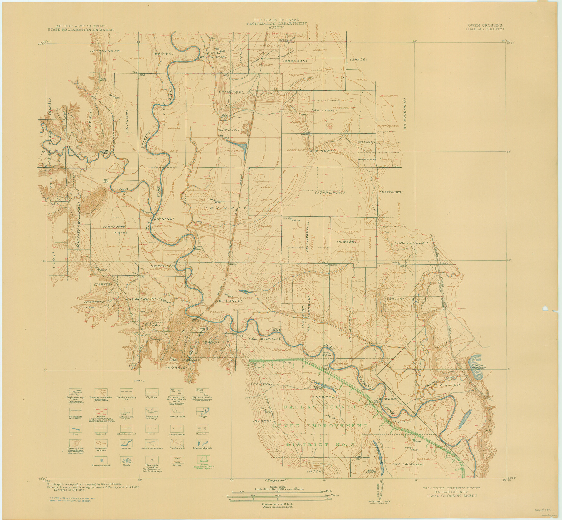 65201, Trinity River, Owen Crossing Sheet/Elm Fork of Trinity River, General Map Collection