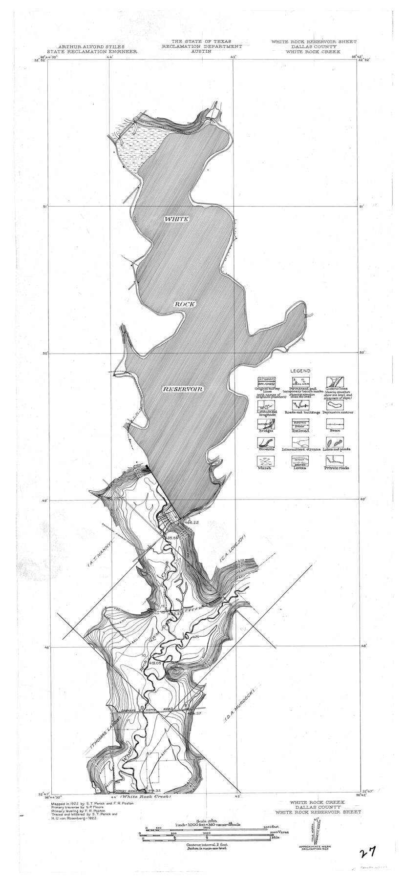 65213, Trinity River, White Rock Reservoir Sheet/White Rock Creek, General Map Collection