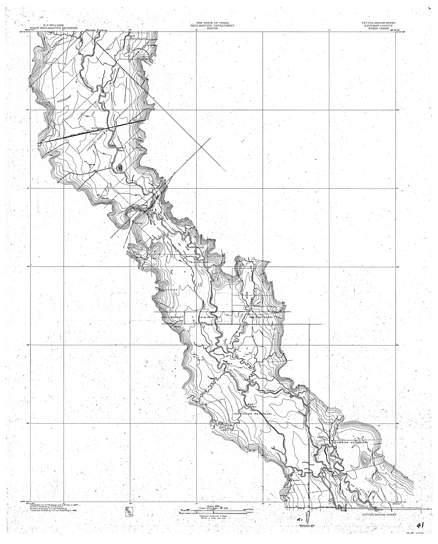 65220, Trinity River, Potter Bridge Sheet/Kings Creek, General Map Collection