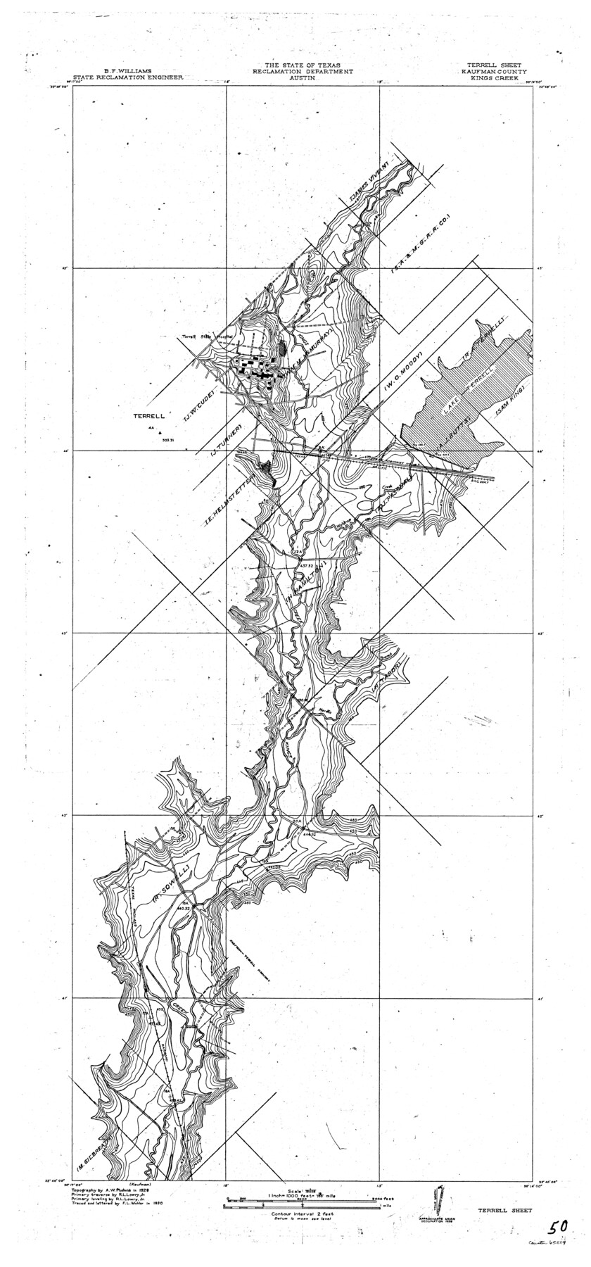 65229, Trinity River, Terrell Sheet/Kings Creek, General Map Collection