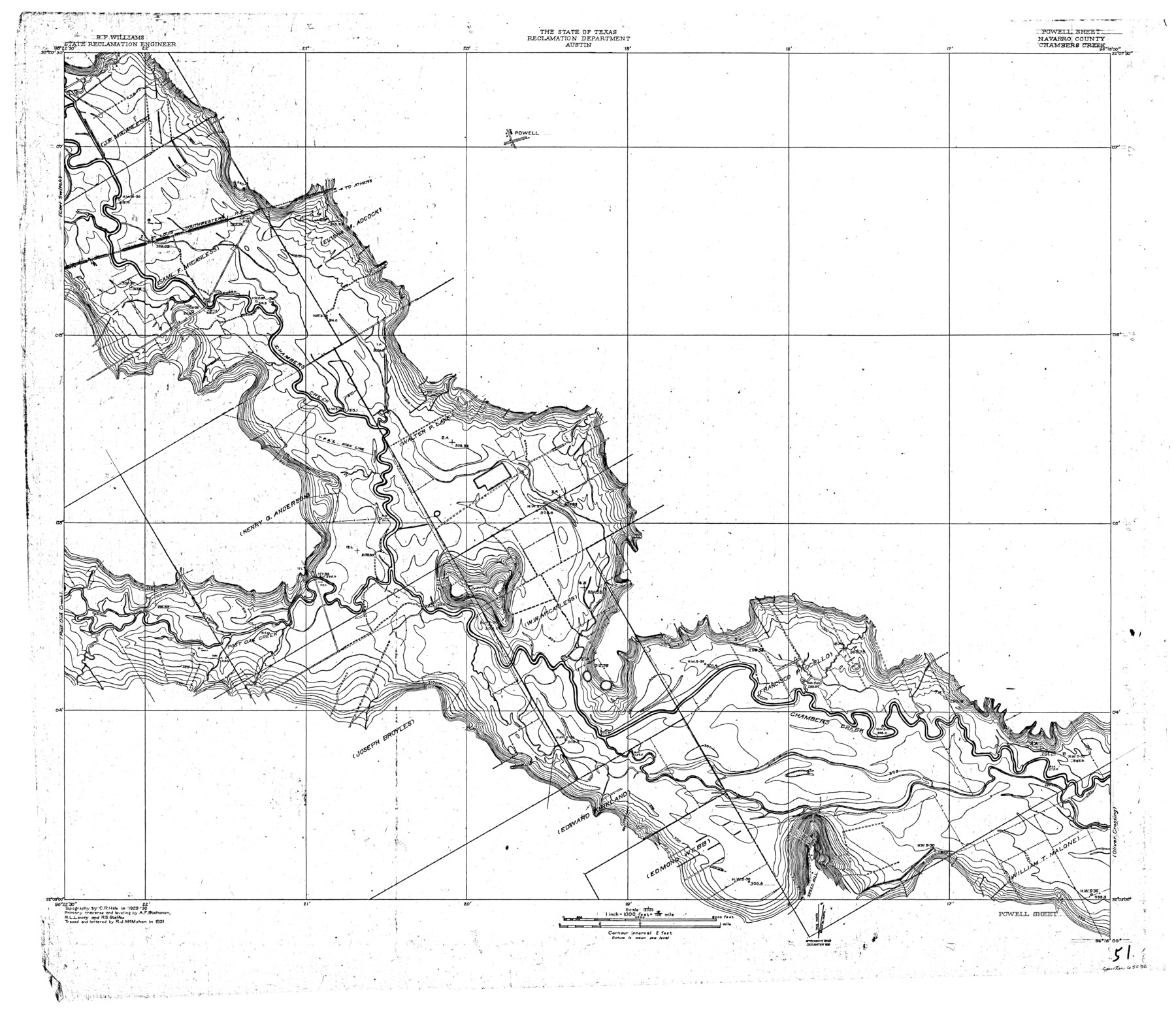 65230, Trinity River, Powell Sheet/Chambers Creek, General Map Collection