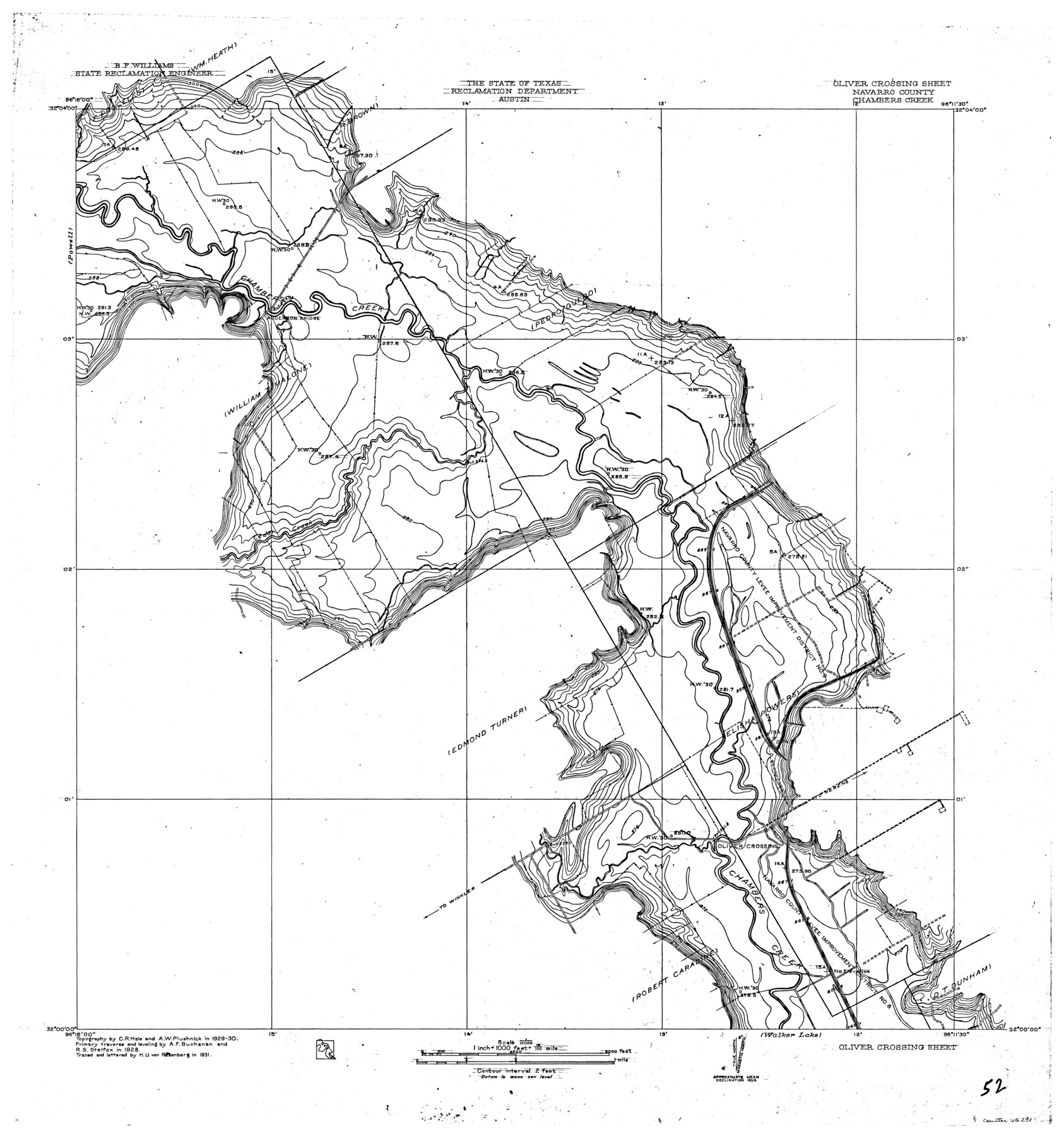 65231, Trinity River, Oliver Crossing Sheet/Chambers Creek, General Map Collection