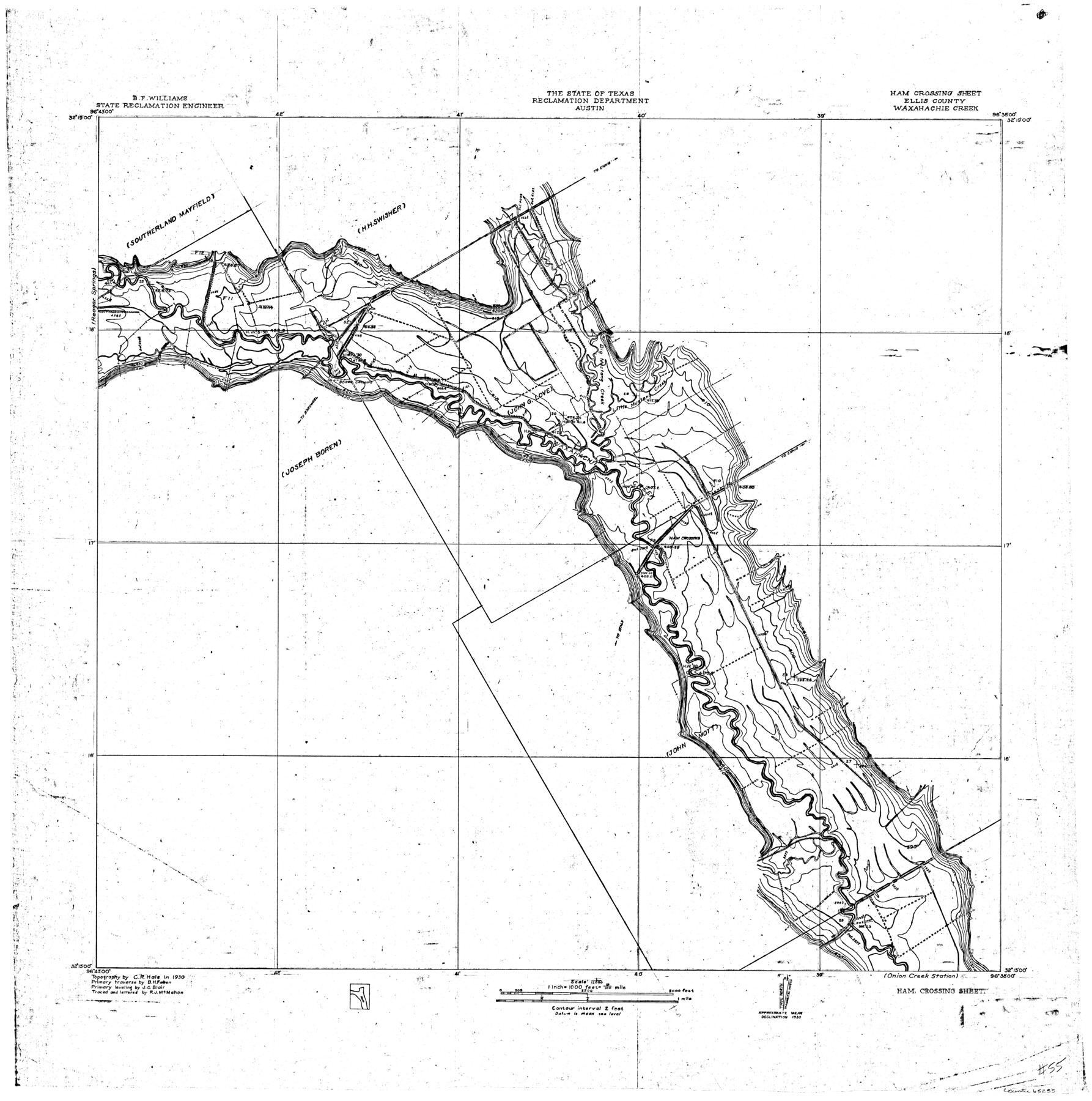 65235, Trinity River, Ham Crossing Sheet/Waxahachie Creek, General Map Collection