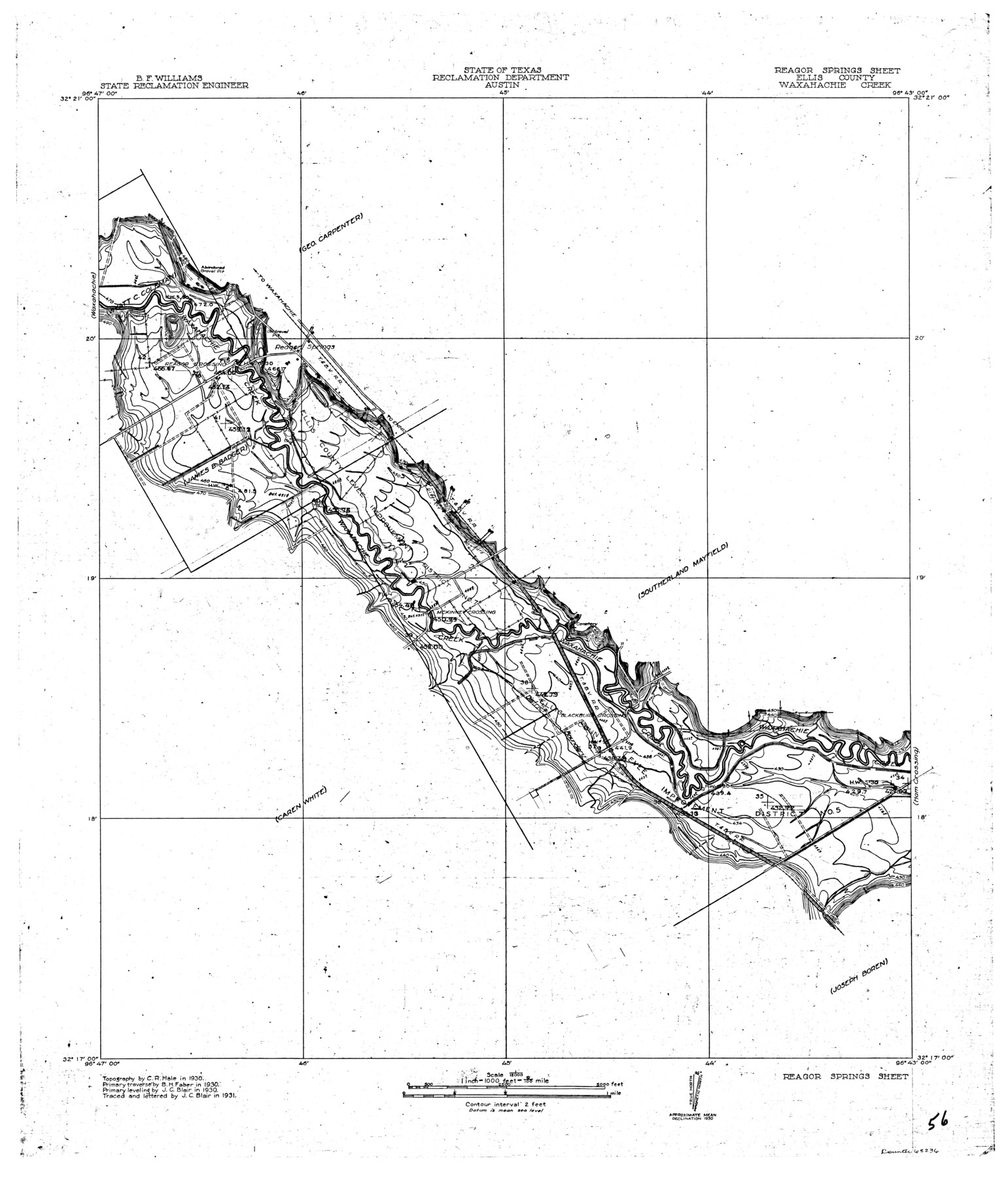 65236, Trinity River, Reagor Springs Sheet/Waxahachie Creek, General Map Collection