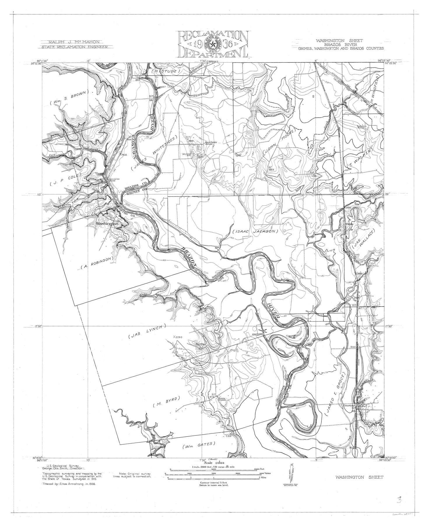 65277, Brazos River, Washington Sheet, General Map Collection