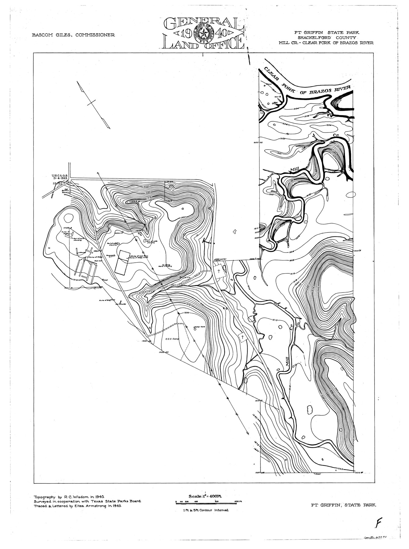 65291, Brazos River, Ft. Griffin State Park/Mill Cr.-Clear Fork of Brazos River, General Map Collection