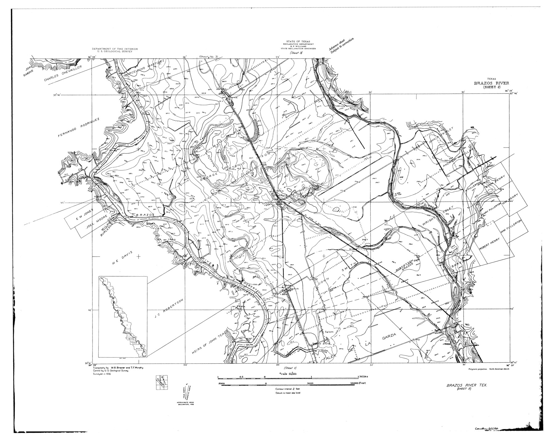 65294, Brazos River, Brazos River Sheet 2, General Map Collection