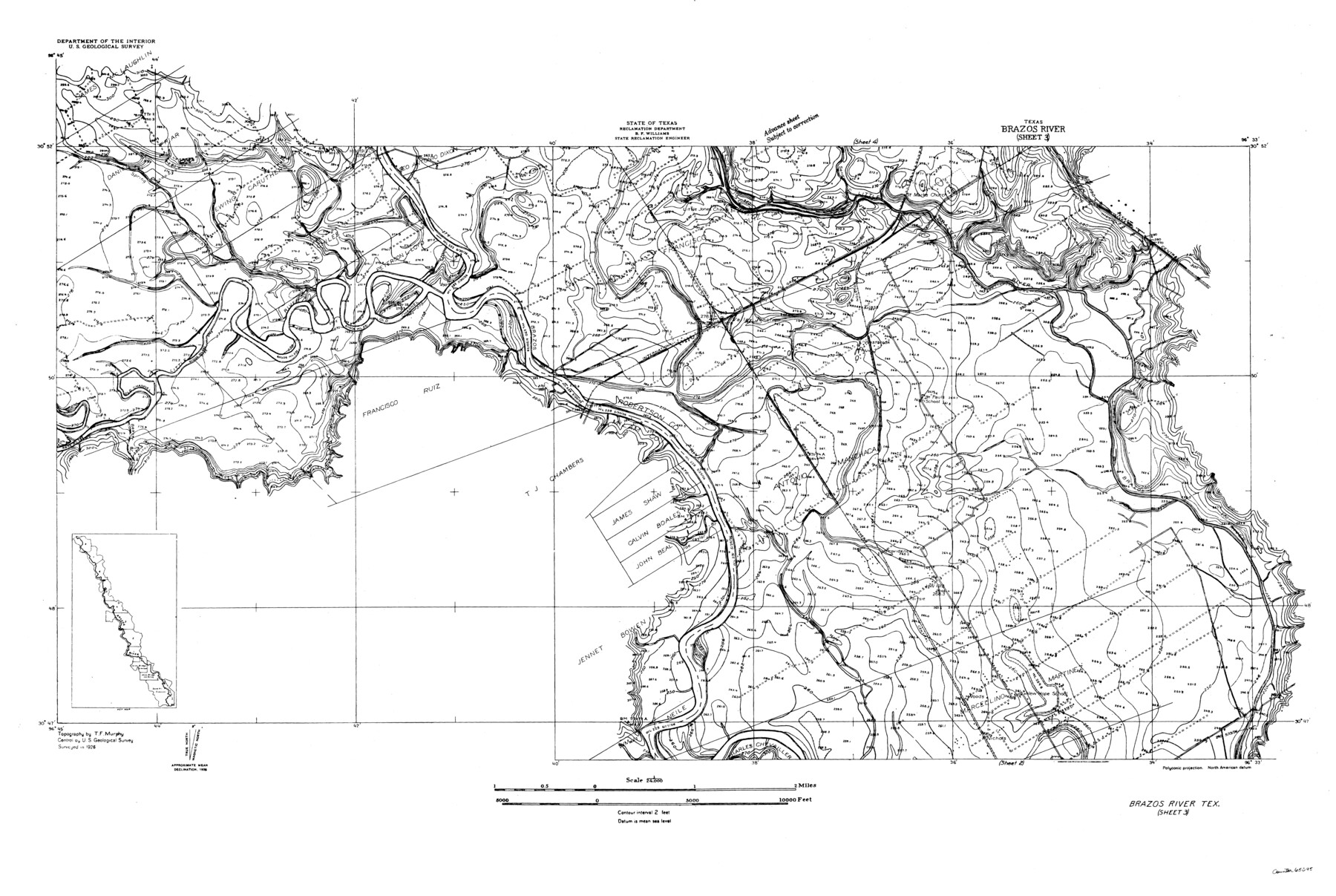 65295, Brazos River, Brazos River Sheet 3, General Map Collection