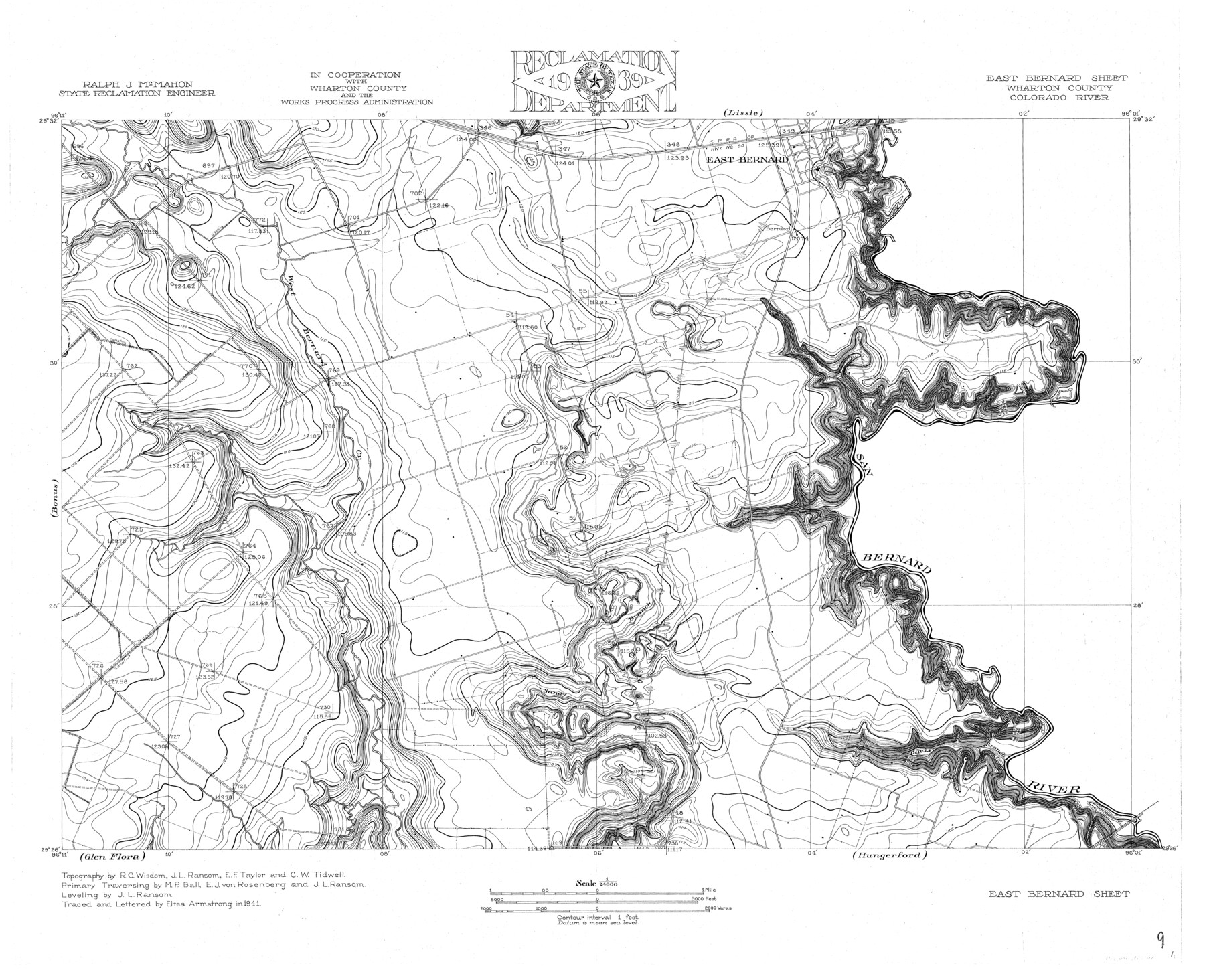 65308, Colorado River, East Bernard Sheet, General Map Collection