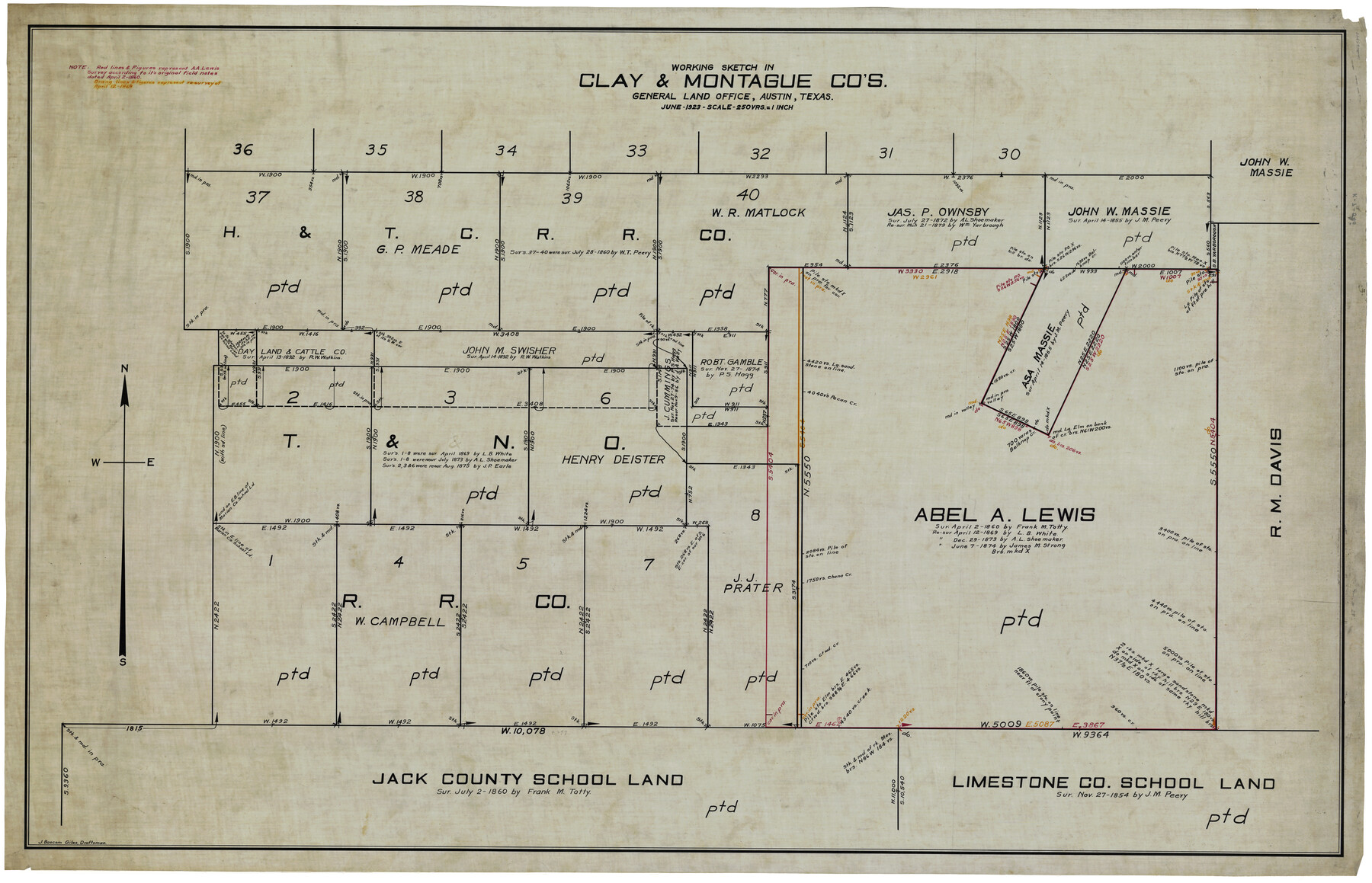 65349, Montague County Working Sketch 41, General Map Collection

