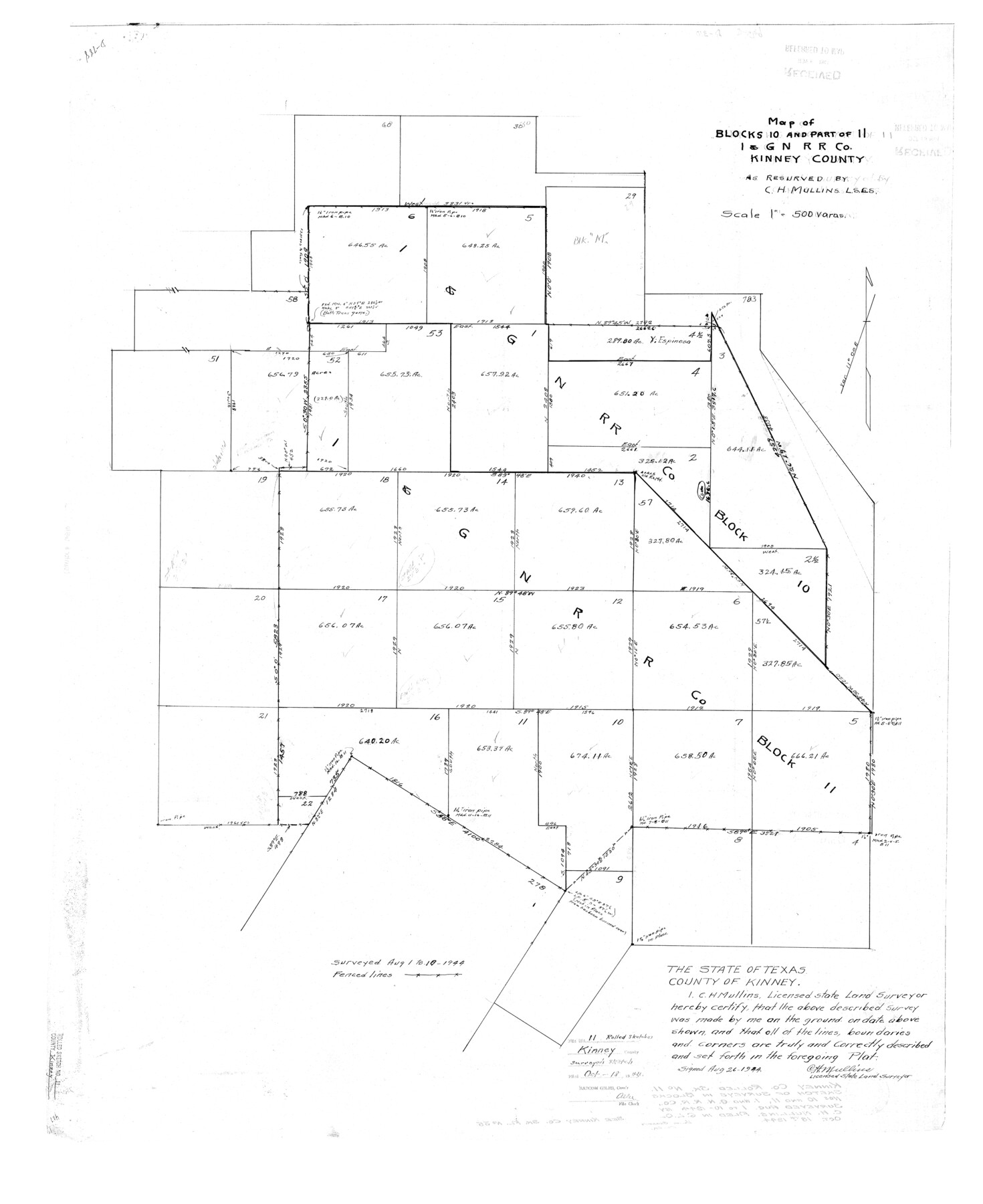 6540, Kinney County Rolled Sketch 11, General Map Collection