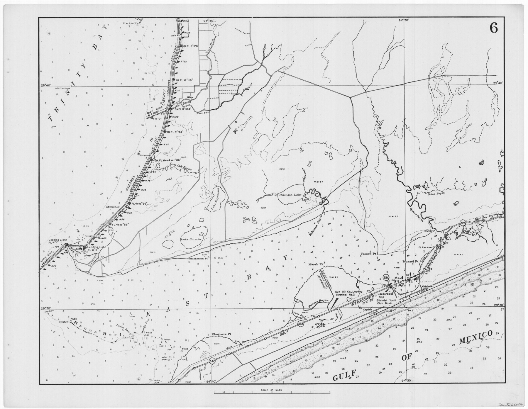 65426, Navigation Maps of Gulf Intracoastal Waterway, Port Arthur to Brownsville, Texas, General Map Collection
