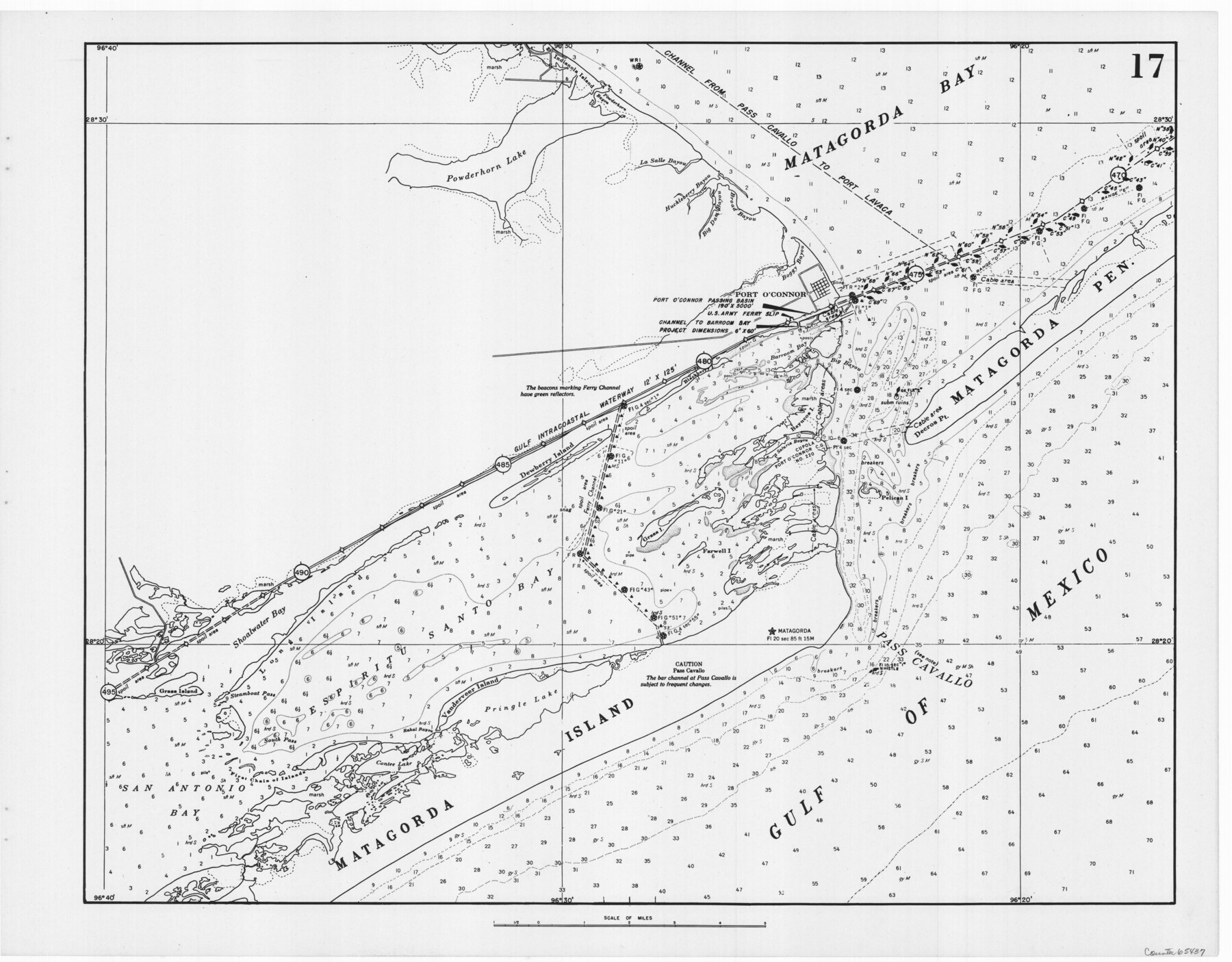 65437, Navigation Maps of Gulf Intracoastal Waterway, Port Arthur to Brownsville, Texas, General Map Collection