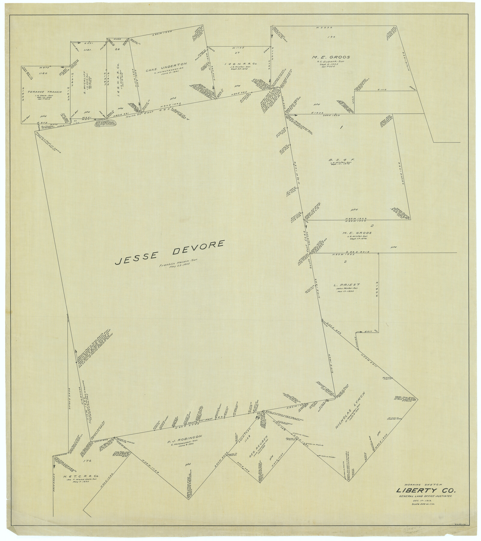 65459, Liberty County Working Sketch 91, General Map Collection