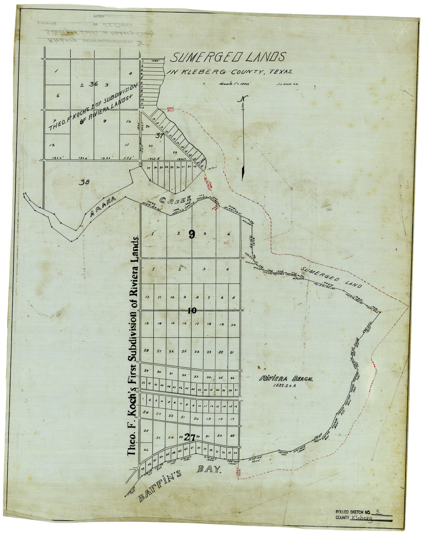 6548, Kleberg County Rolled Sketch 5, General Map Collection