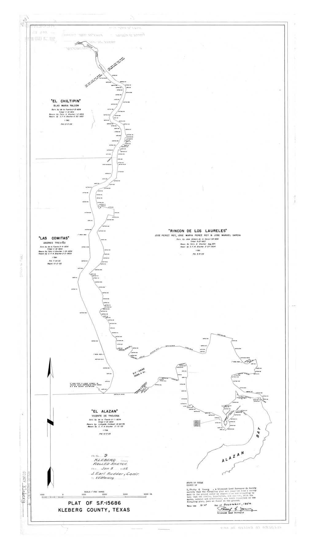 6551, Kleberg County Rolled Sketch 9, General Map Collection