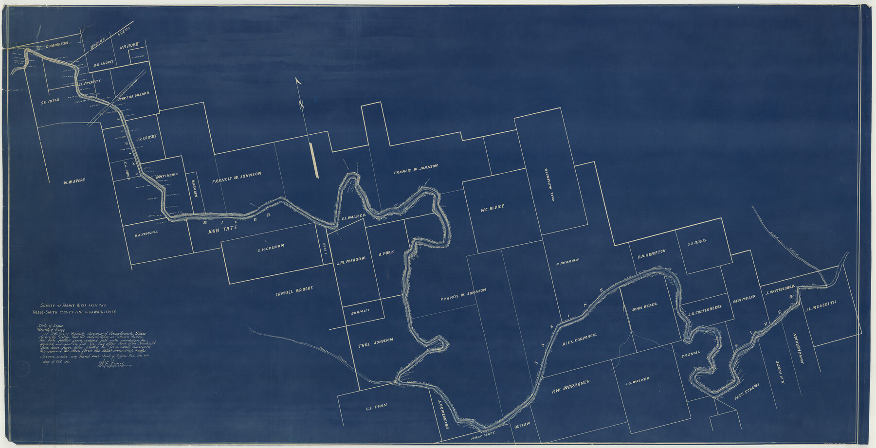 65565, [Sketch for Mineral Application 26649-26650 - Sabine River, Harry A. Wolan], General Map Collection