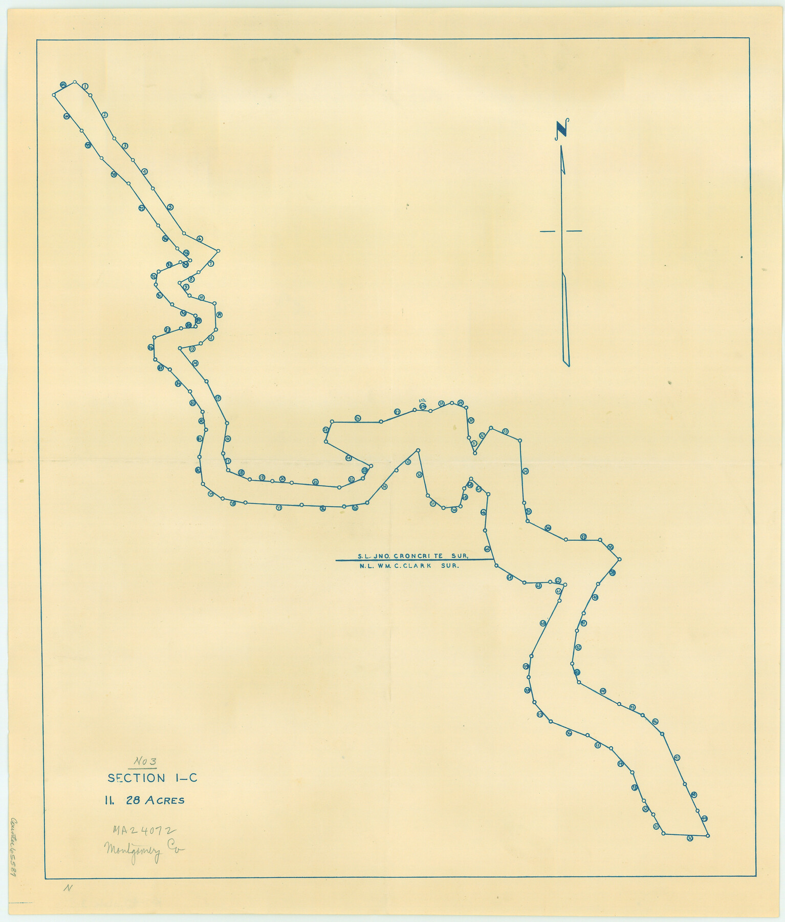 65587, [Sketch for Mineral Application 24072, San Jacinto River], General Map Collection