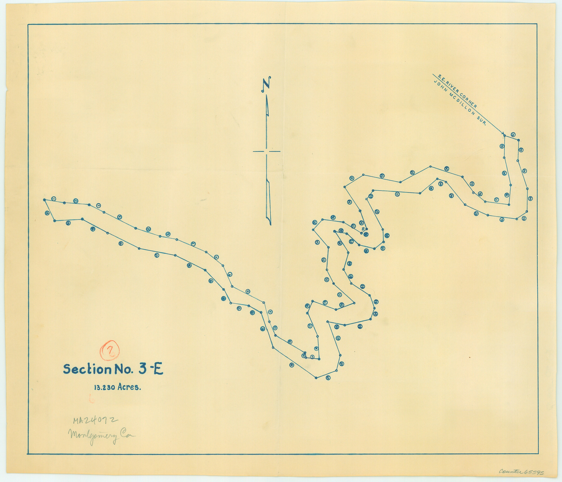 65595, [Sketch for Mineral Application 24072, San Jacinto River], General Map Collection