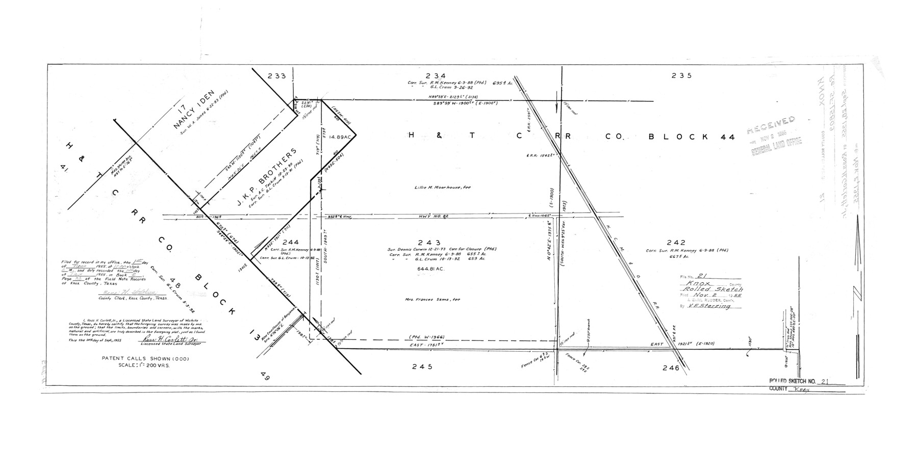 6561, Knox County Rolled Sketch 21, General Map Collection