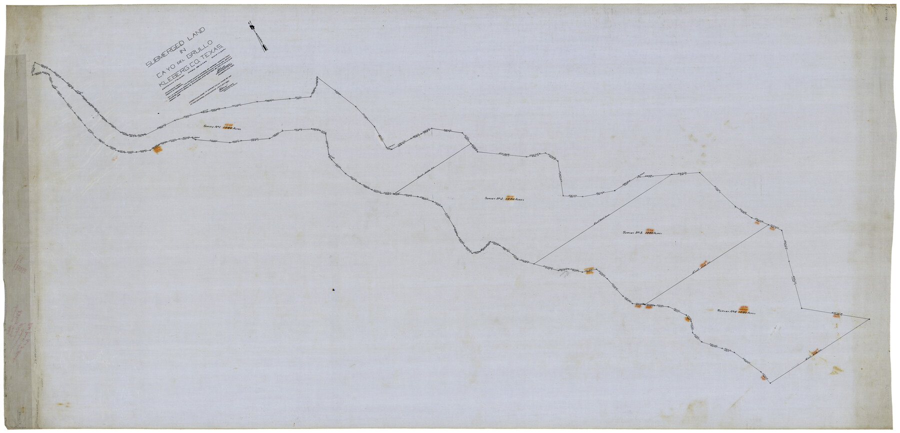 65623, [Sketch for Mineral Applications 7410, 7411, 7412, 7413, 7712 - Kleberg County], General Map Collection
