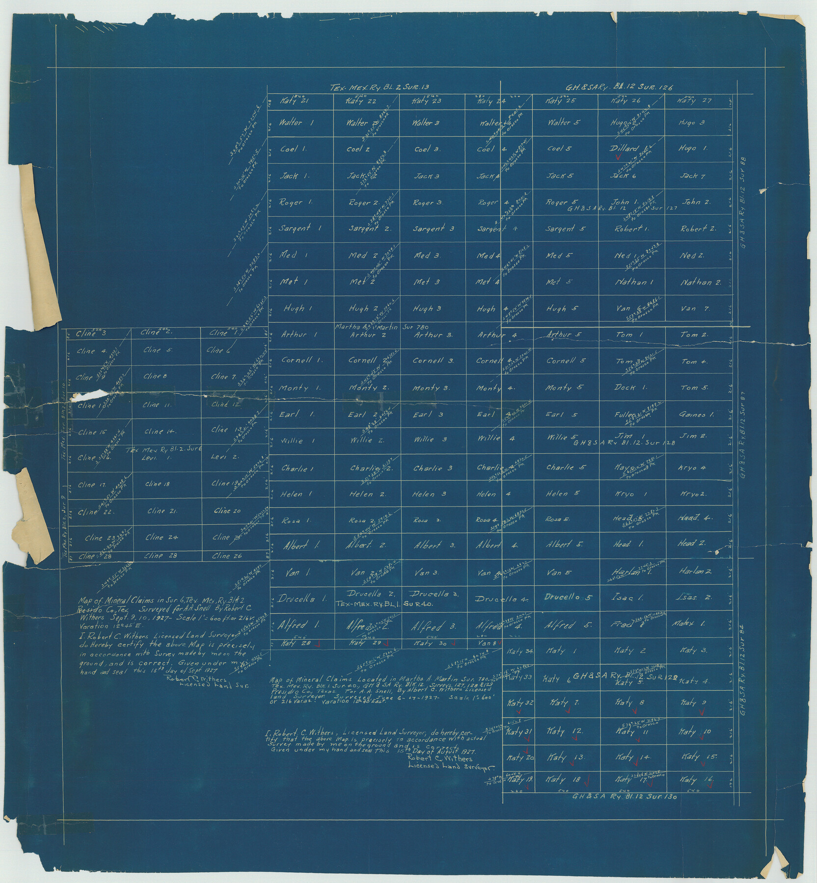 65649, [Sketch for M-12871 to M-13240 - Presidio County], General Map Collection