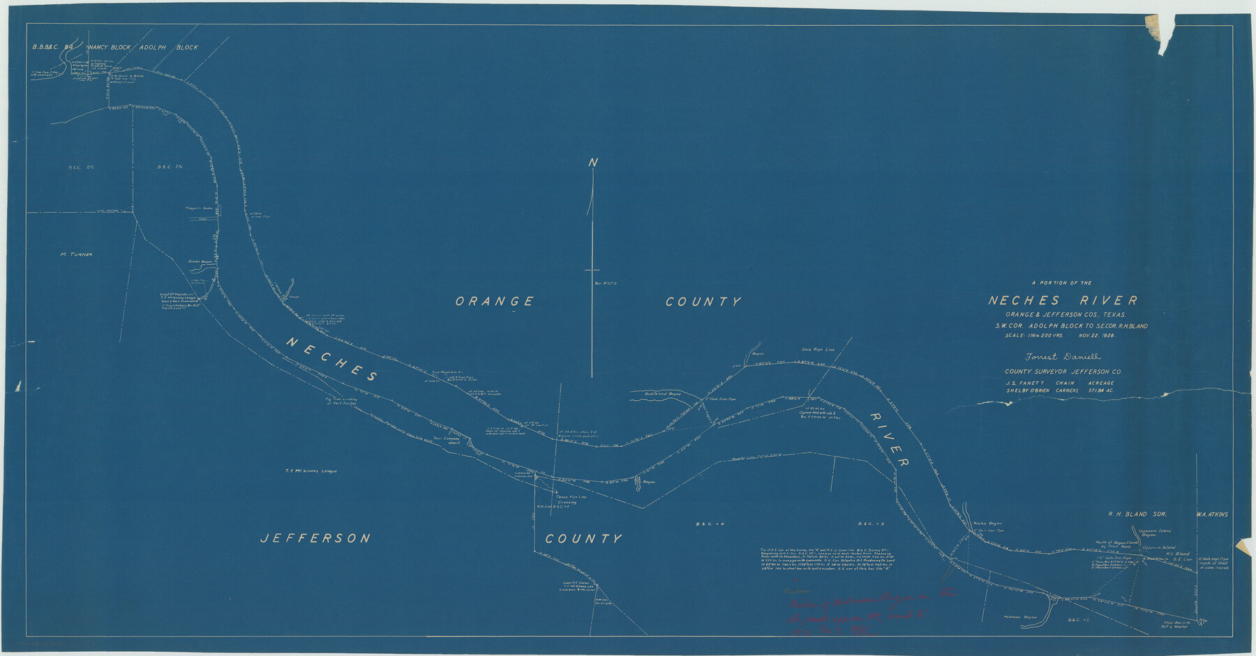 65667, [Sketch for Mineral Application 14125 - Neches River, R. B. Moore], General Map Collection