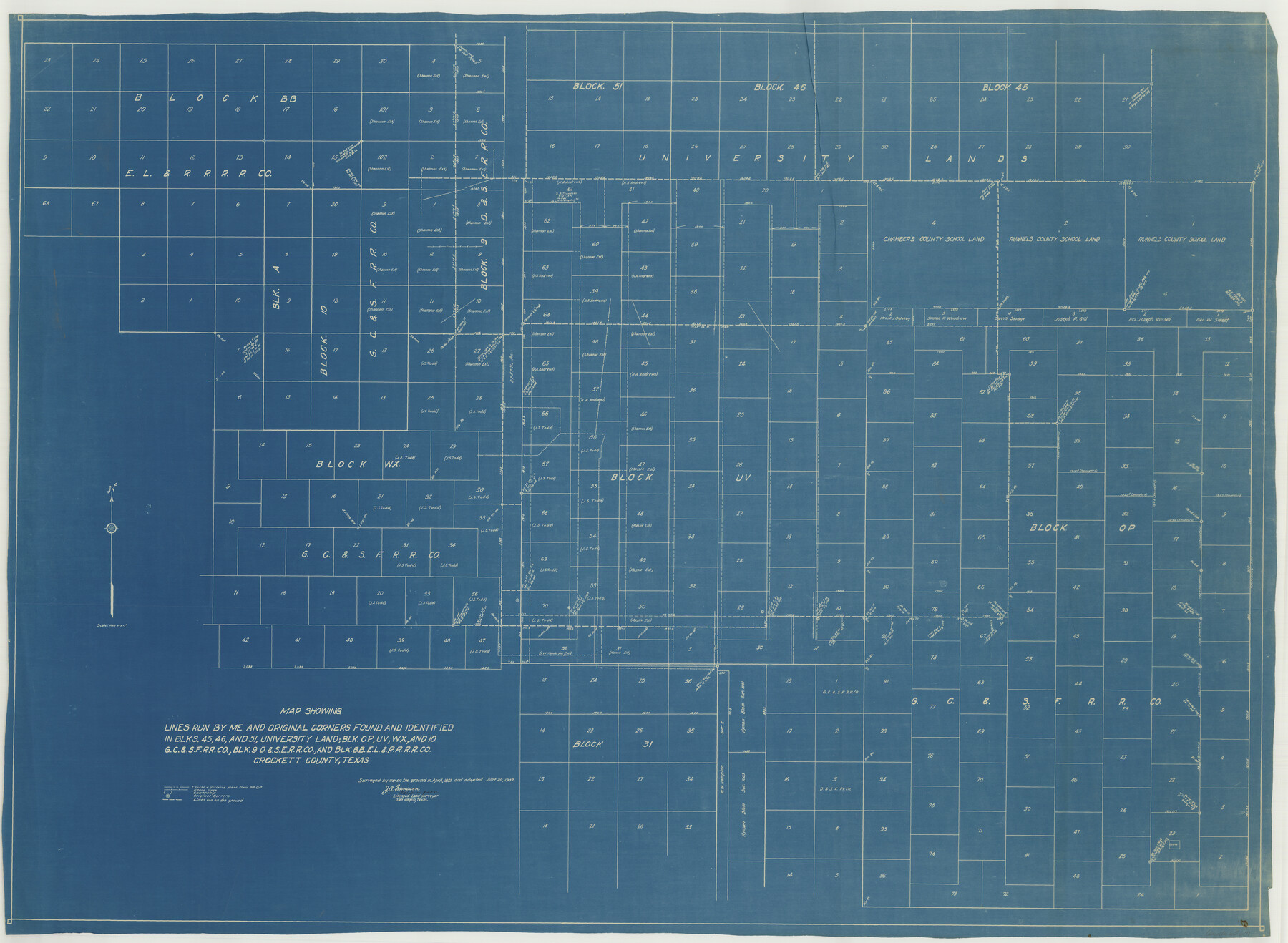 65671, [Sketch for Mineral Applications 26885-6 - Reagan and Crockett Cos., W. H. Bland], General Map Collection