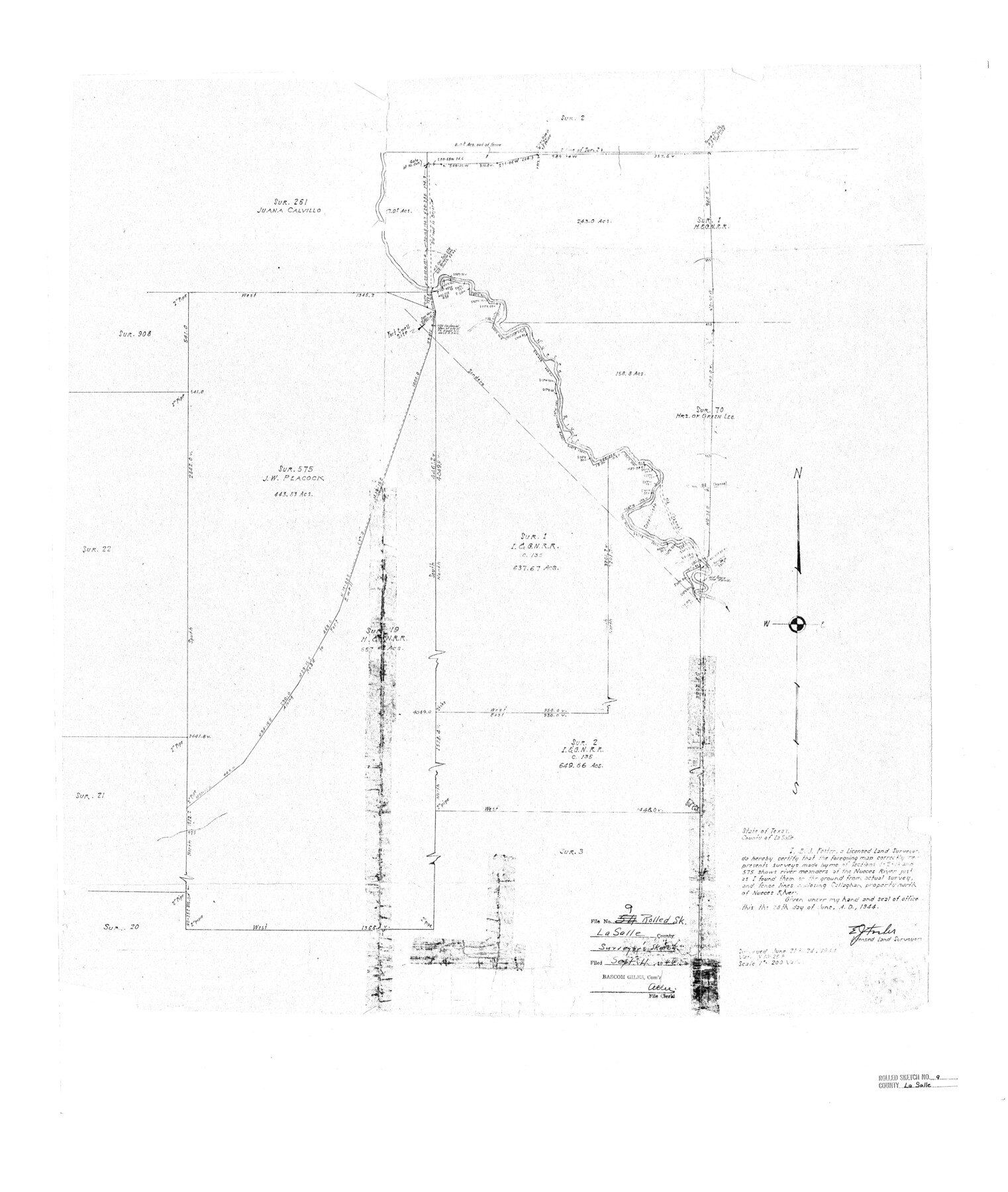 6572, La Salle County Rolled Sketch 9, General Map Collection