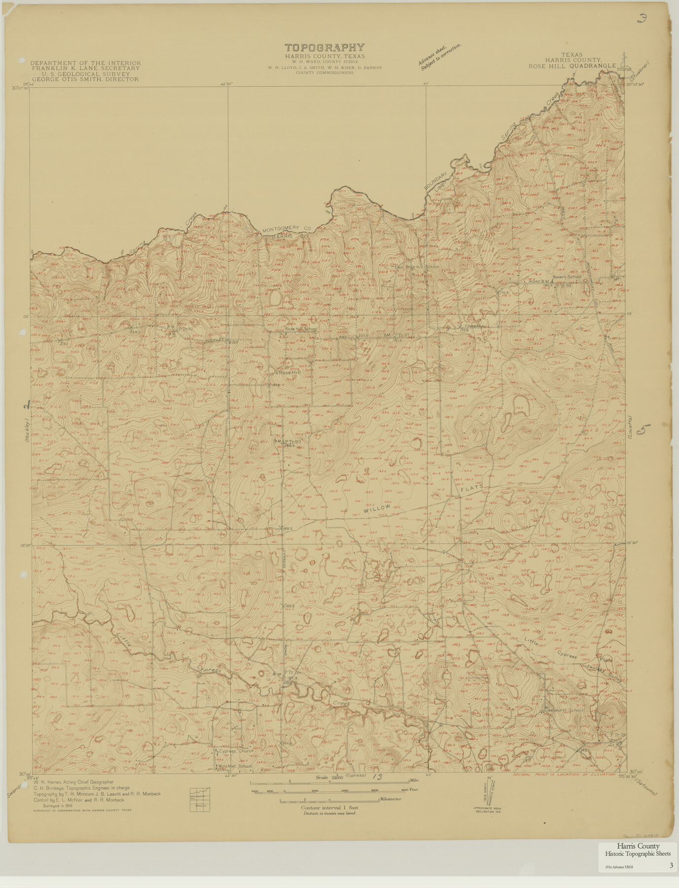 65813, Harris County Historic Topographic 3, General Map Collection