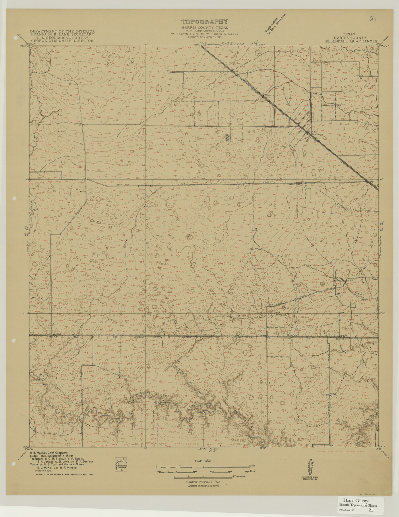 65832, Harris County Historic Topographic 21, General Map Collection