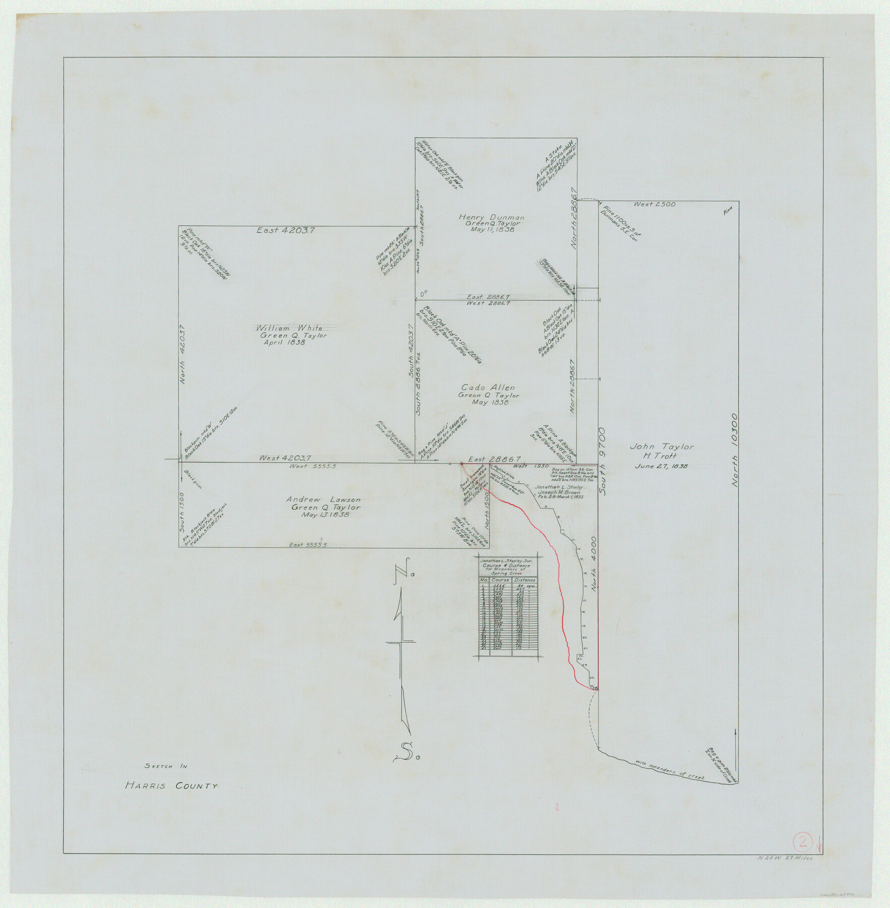 65894, Harris County Working Sketch 2, General Map Collection