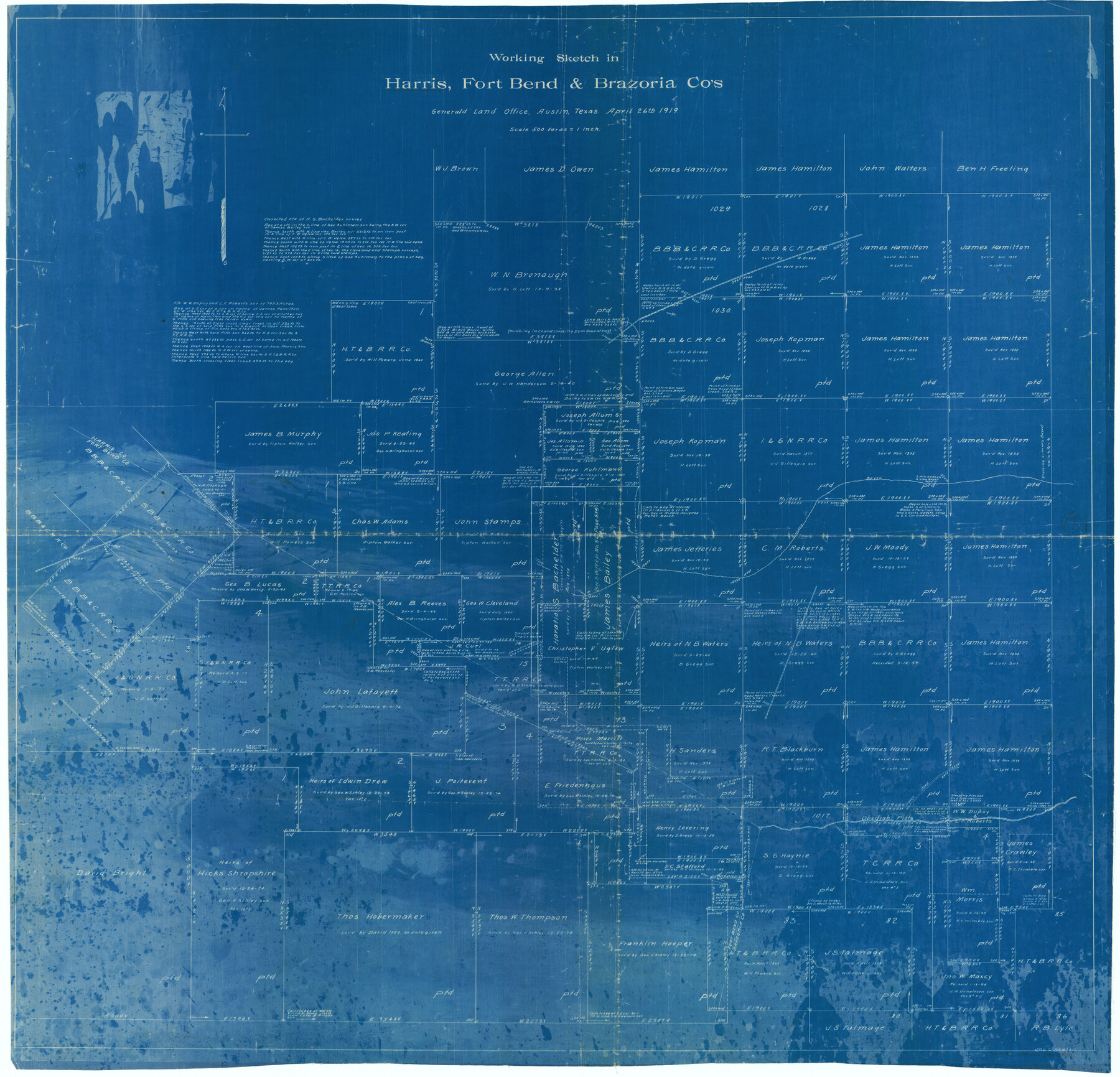 65909, Harris County Working Sketch 17, General Map Collection