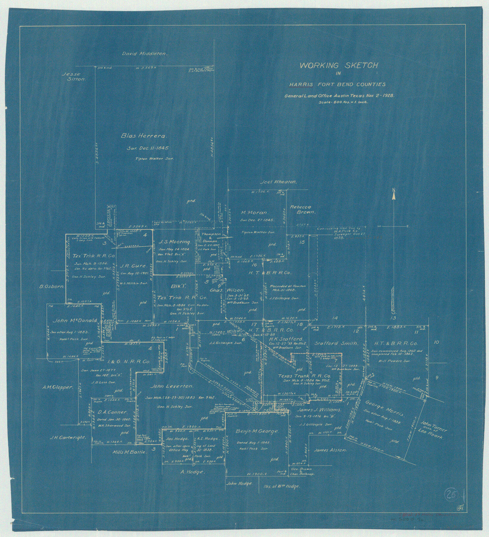 65917, Harris County Working Sketch 25, General Map Collection