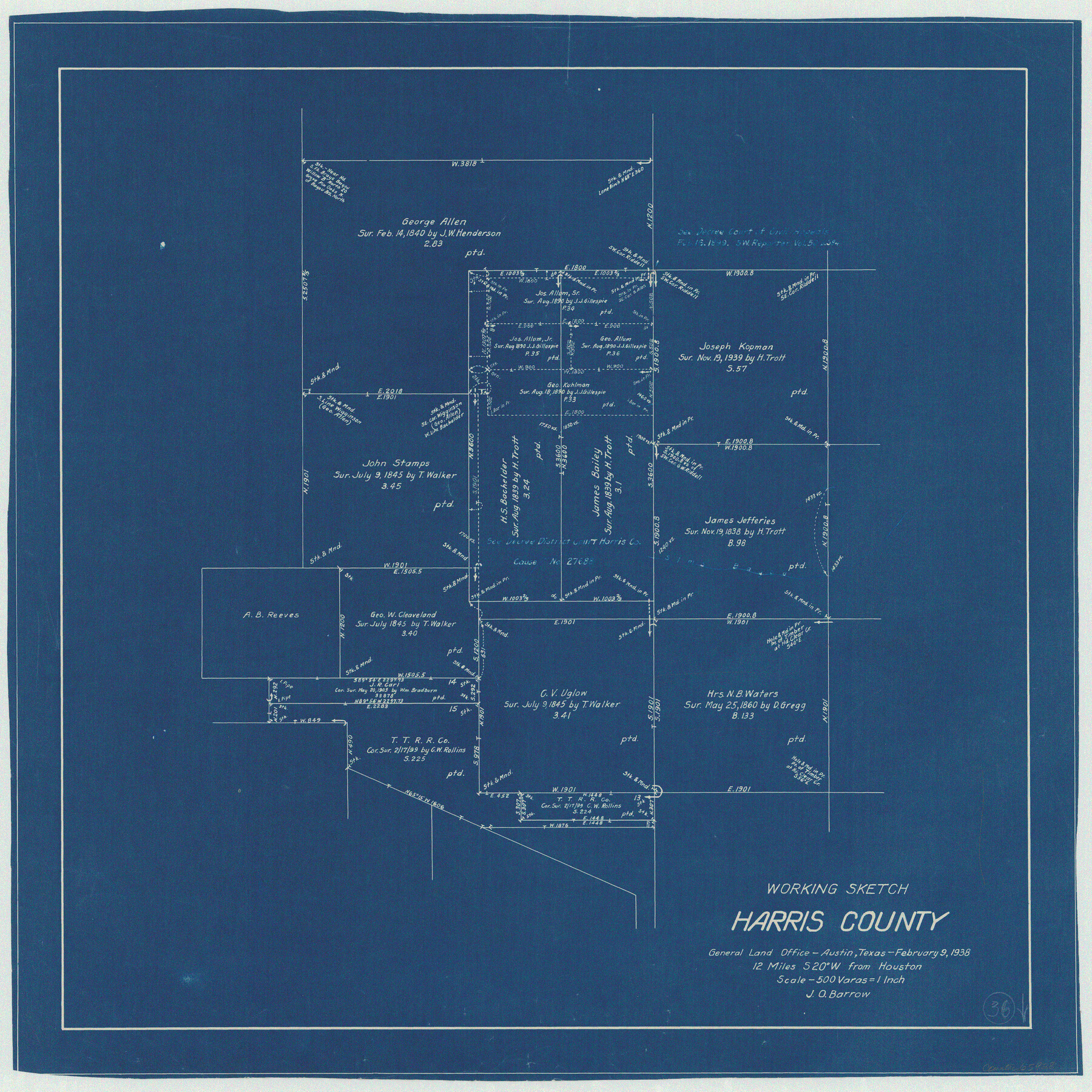 65928, Harris County Working Sketch 36, General Map Collection