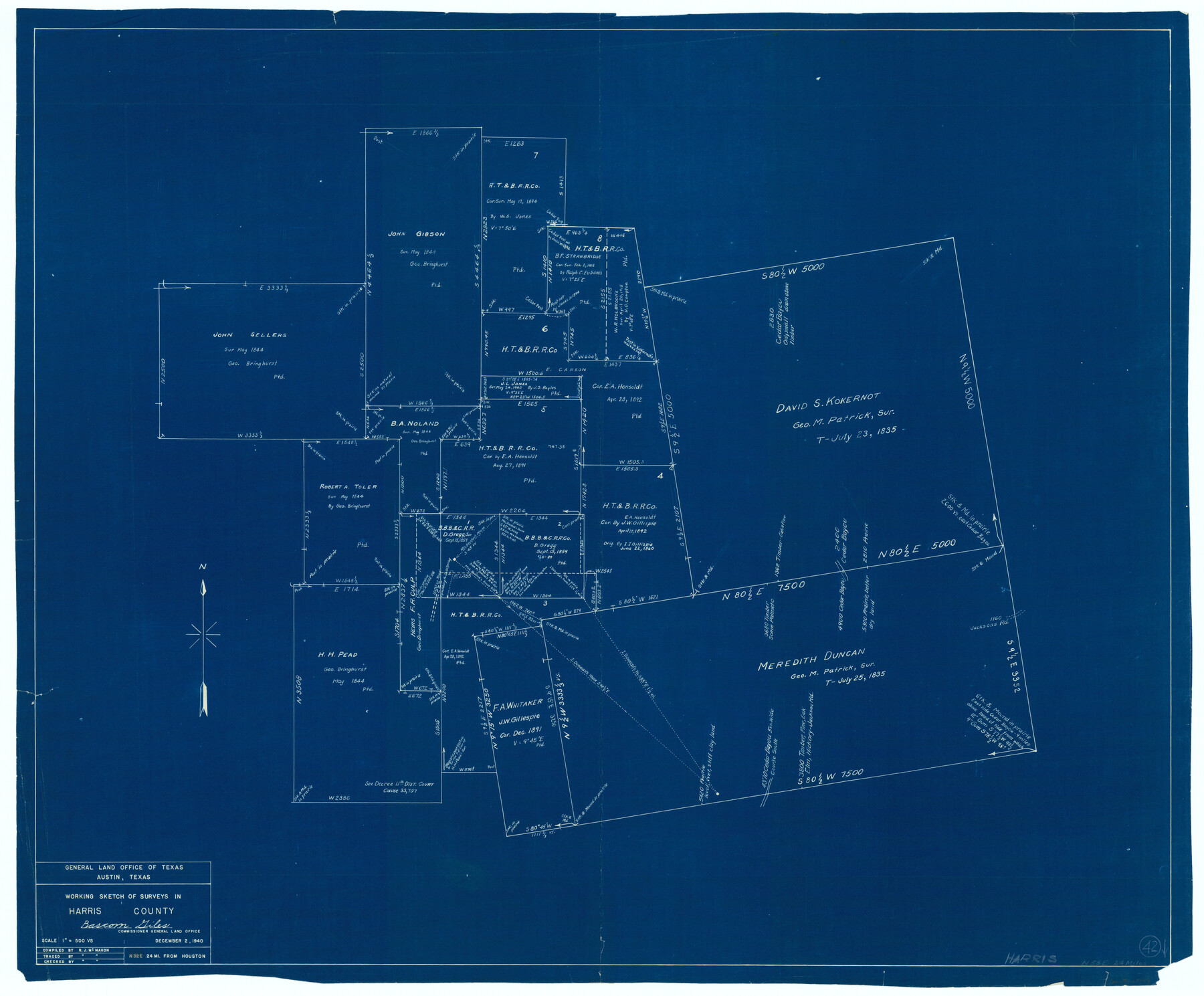 65934, Harris County Working Sketch 42, General Map Collection