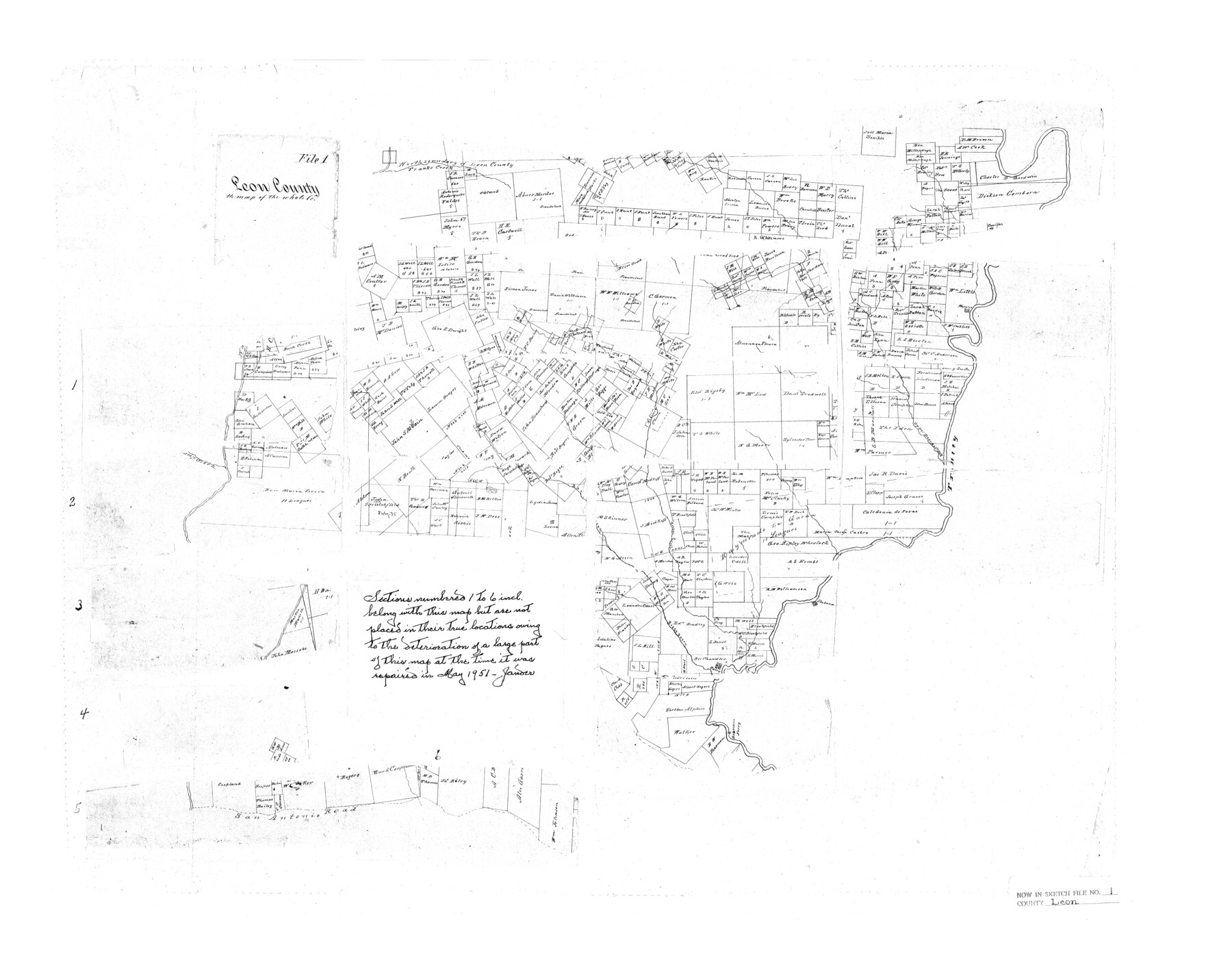 6594, Leon County Rolled Sketch 1, General Map Collection