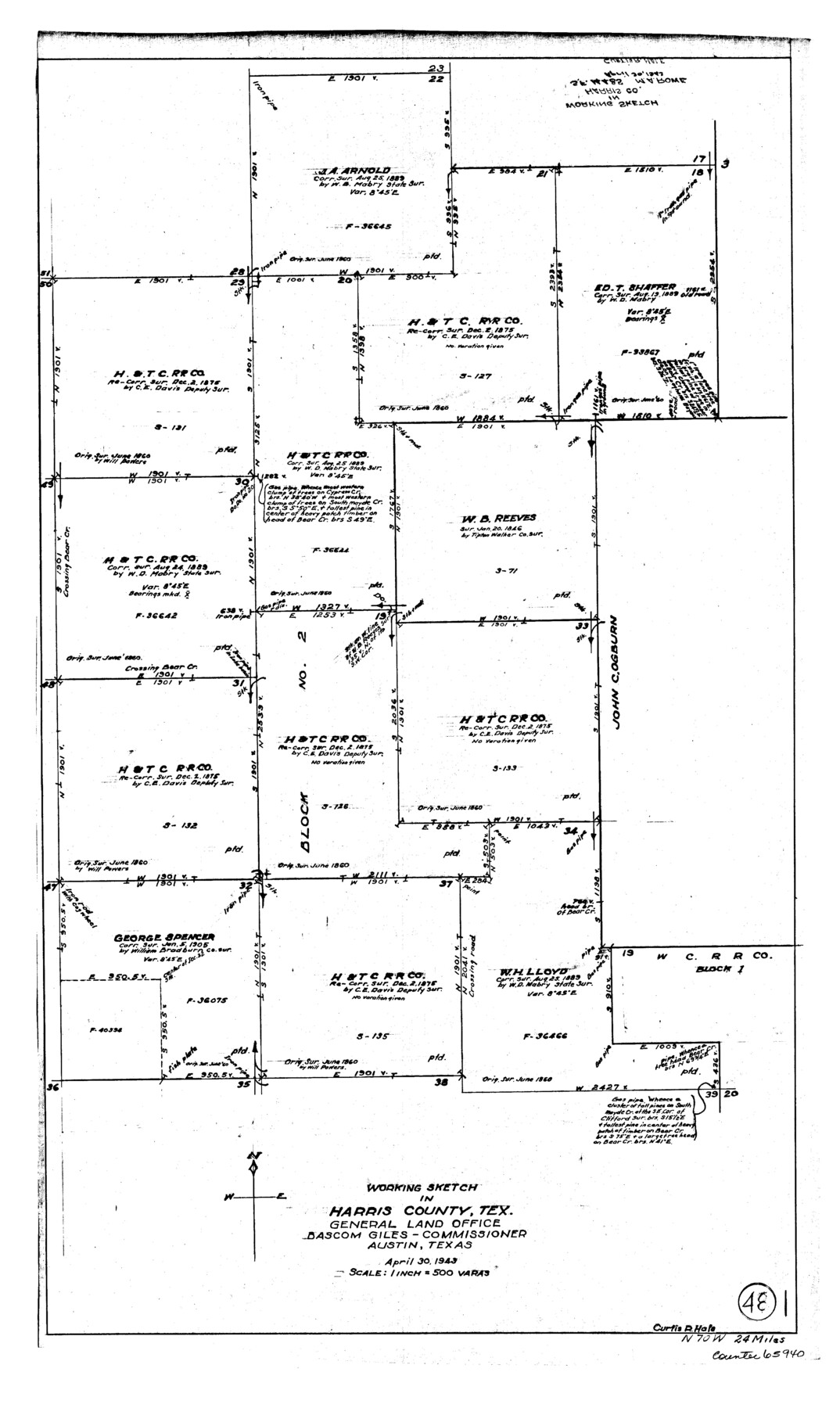 65940, Harris County Working Sketch 48, General Map Collection