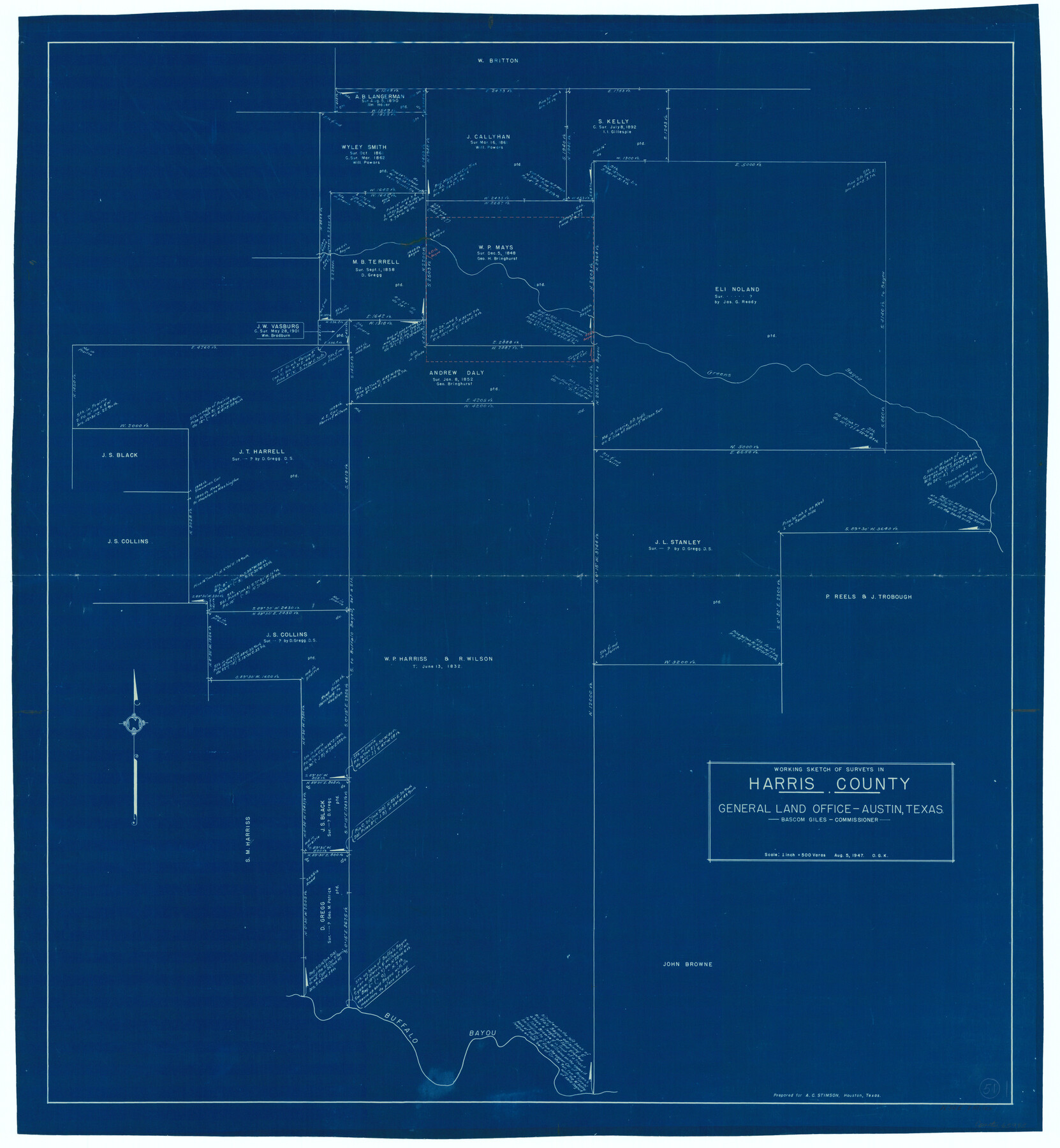 65943, Harris County Working Sketch 51, General Map Collection