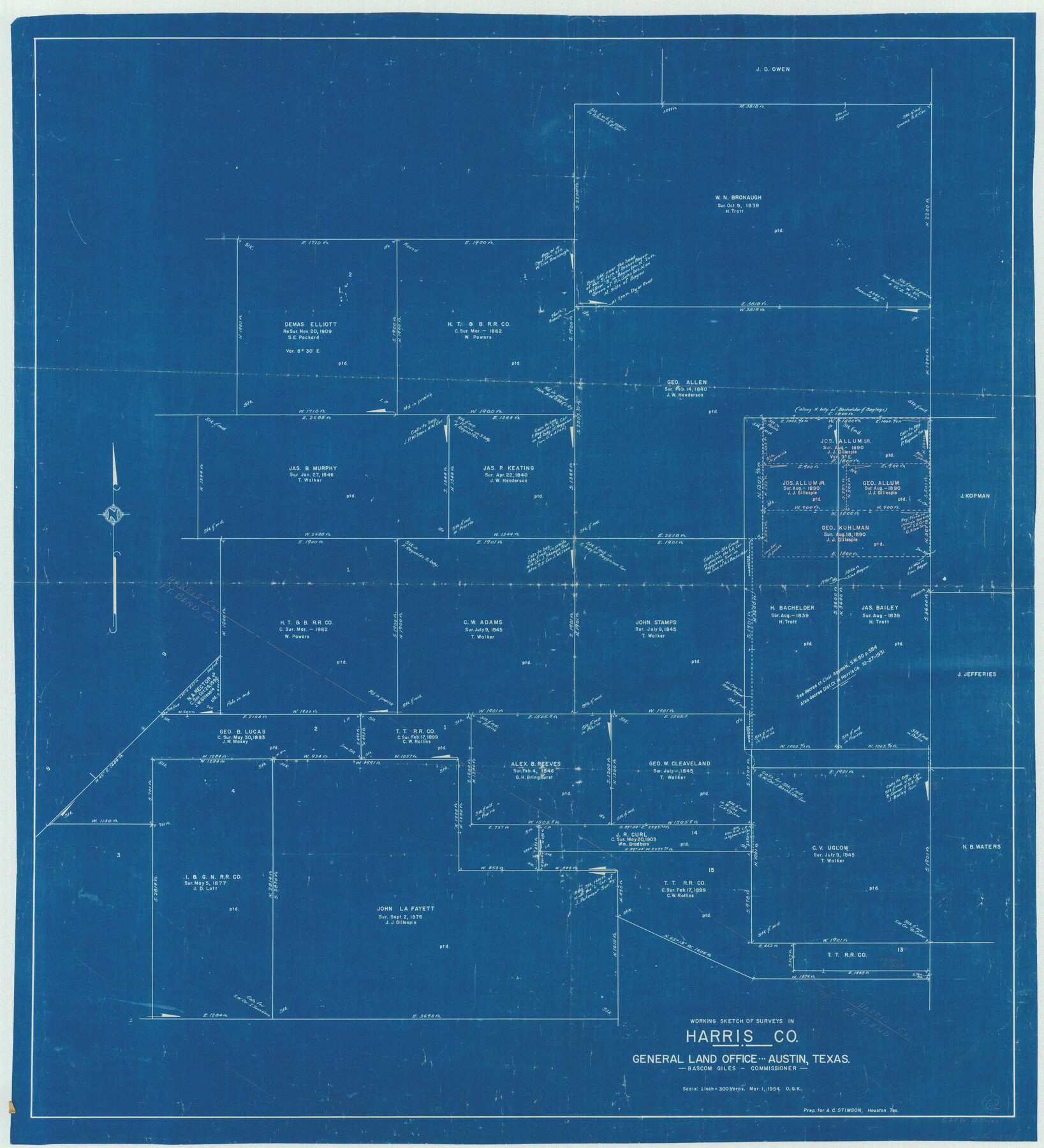 65954, Harris County Working Sketch 62, General Map Collection