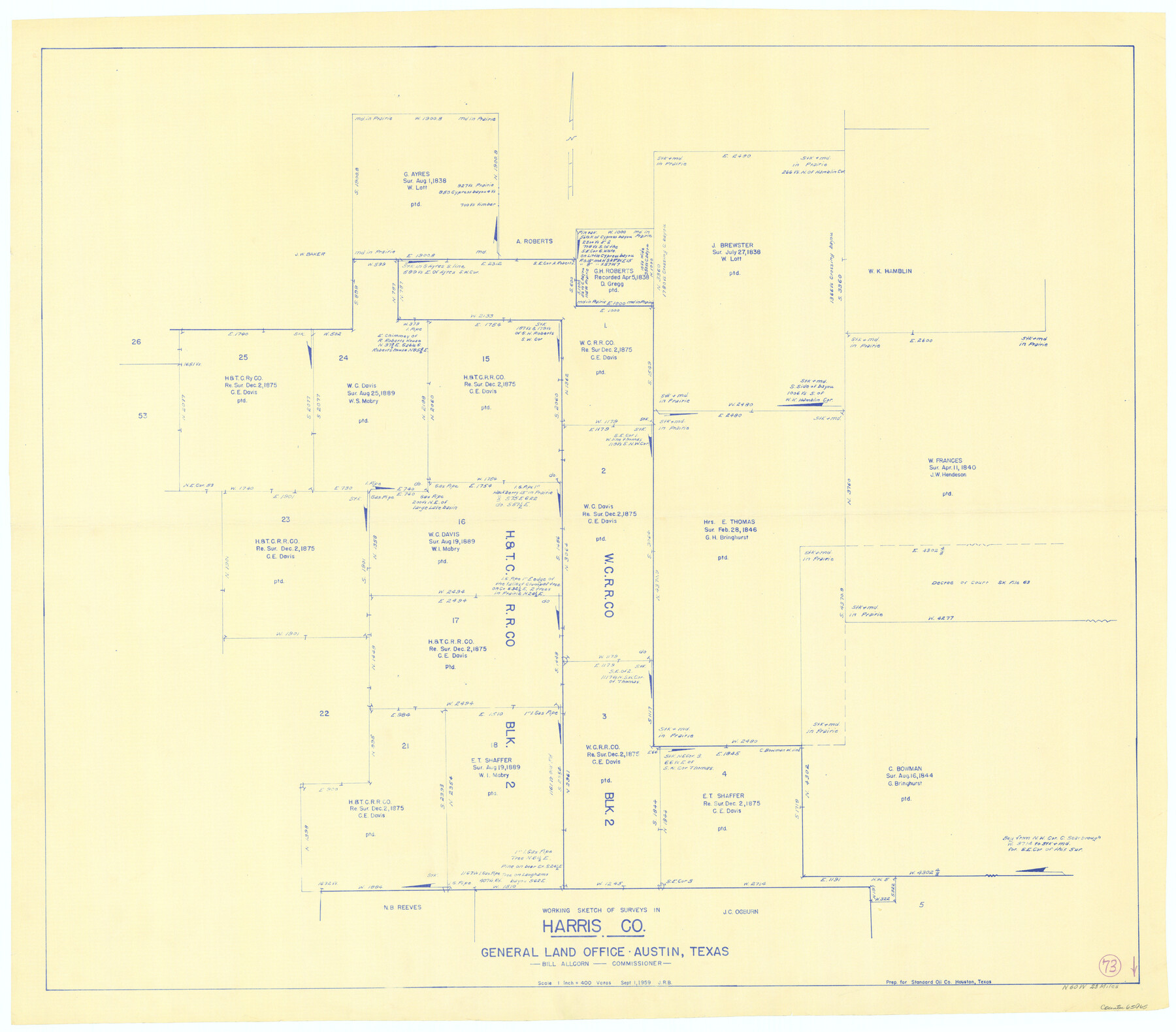 65965, Harris County Working Sketch 73, General Map Collection