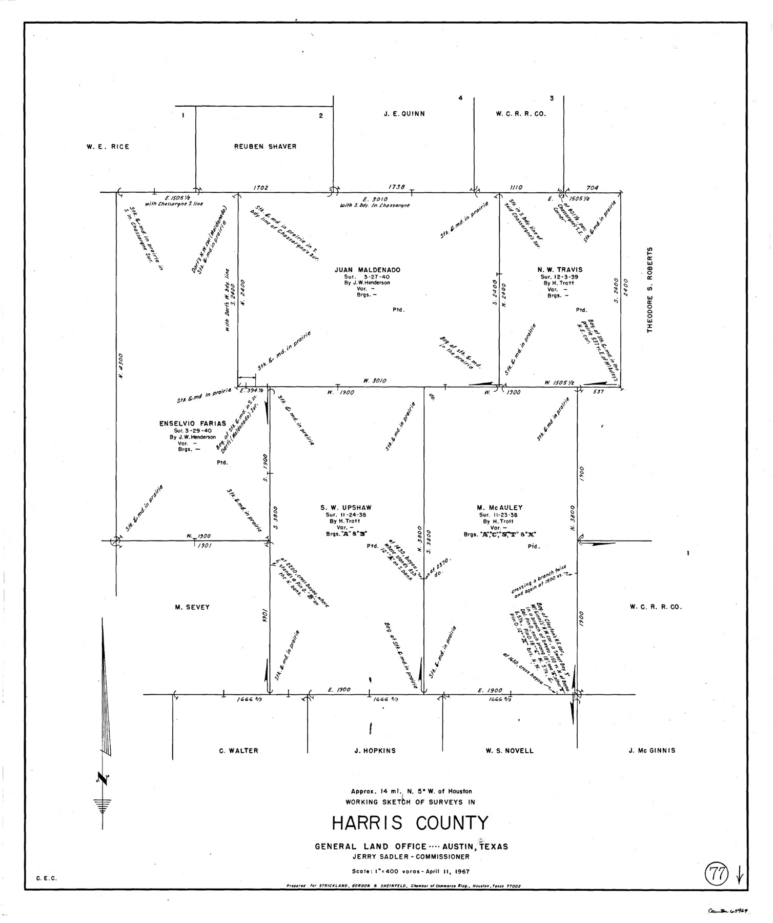 65969, Harris County Working Sketch 77, General Map Collection