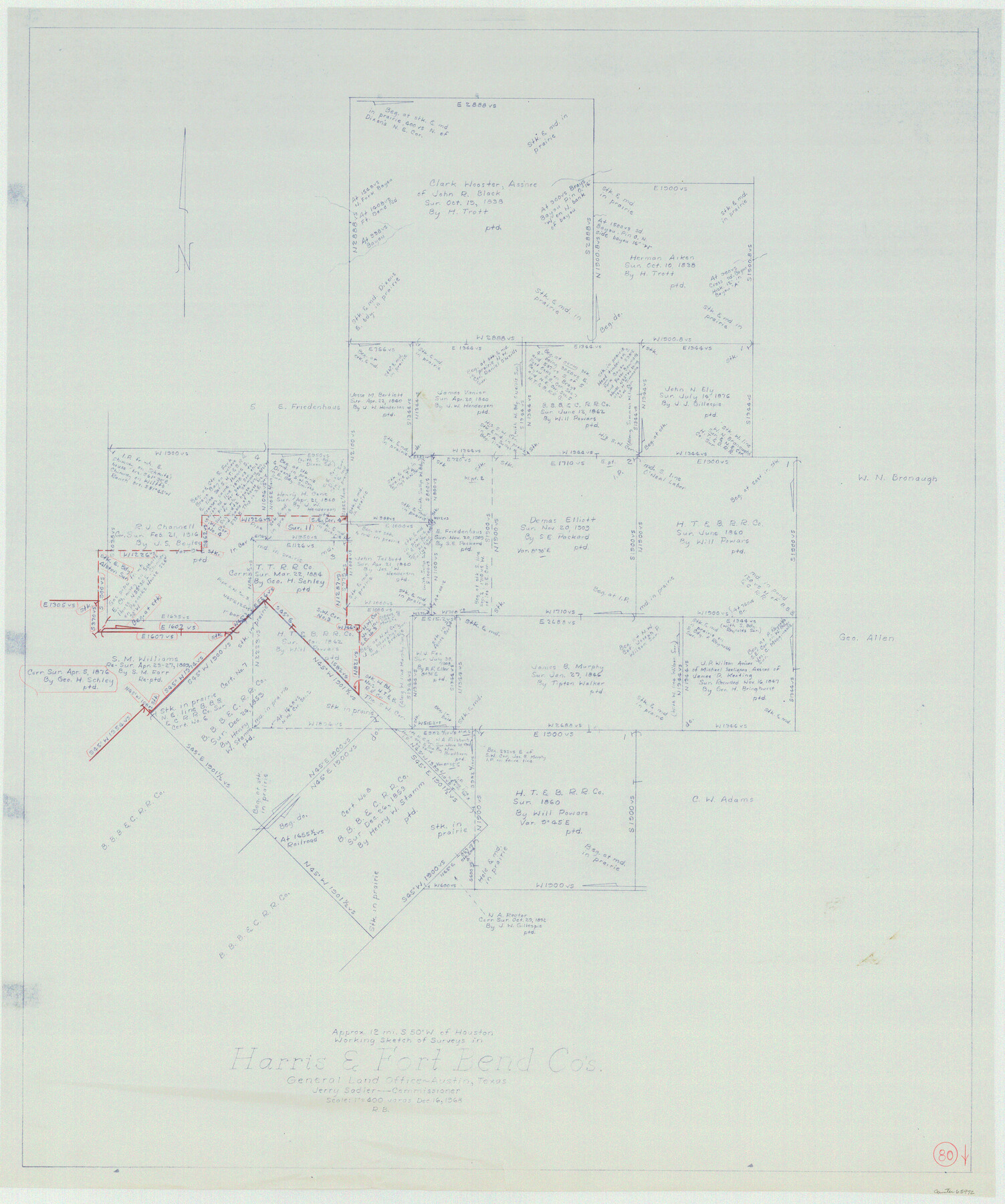 65972, Harris County Working Sketch 80, General Map Collection