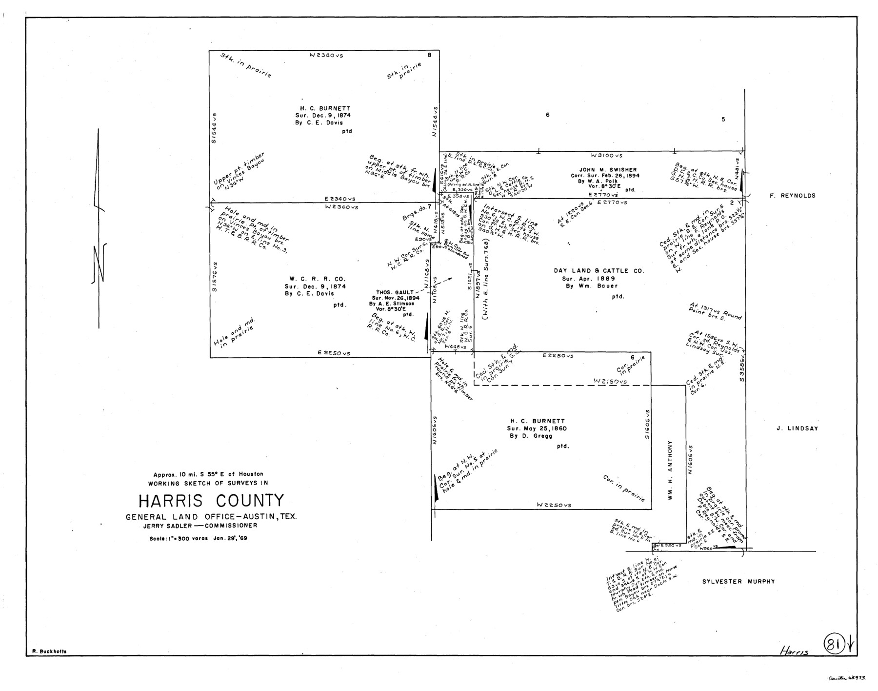 65973, Harris County Working Sketch 81, General Map Collection