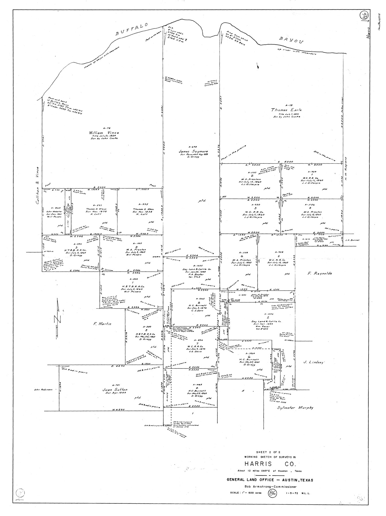 65978, Harris County Working Sketch 86, General Map Collection