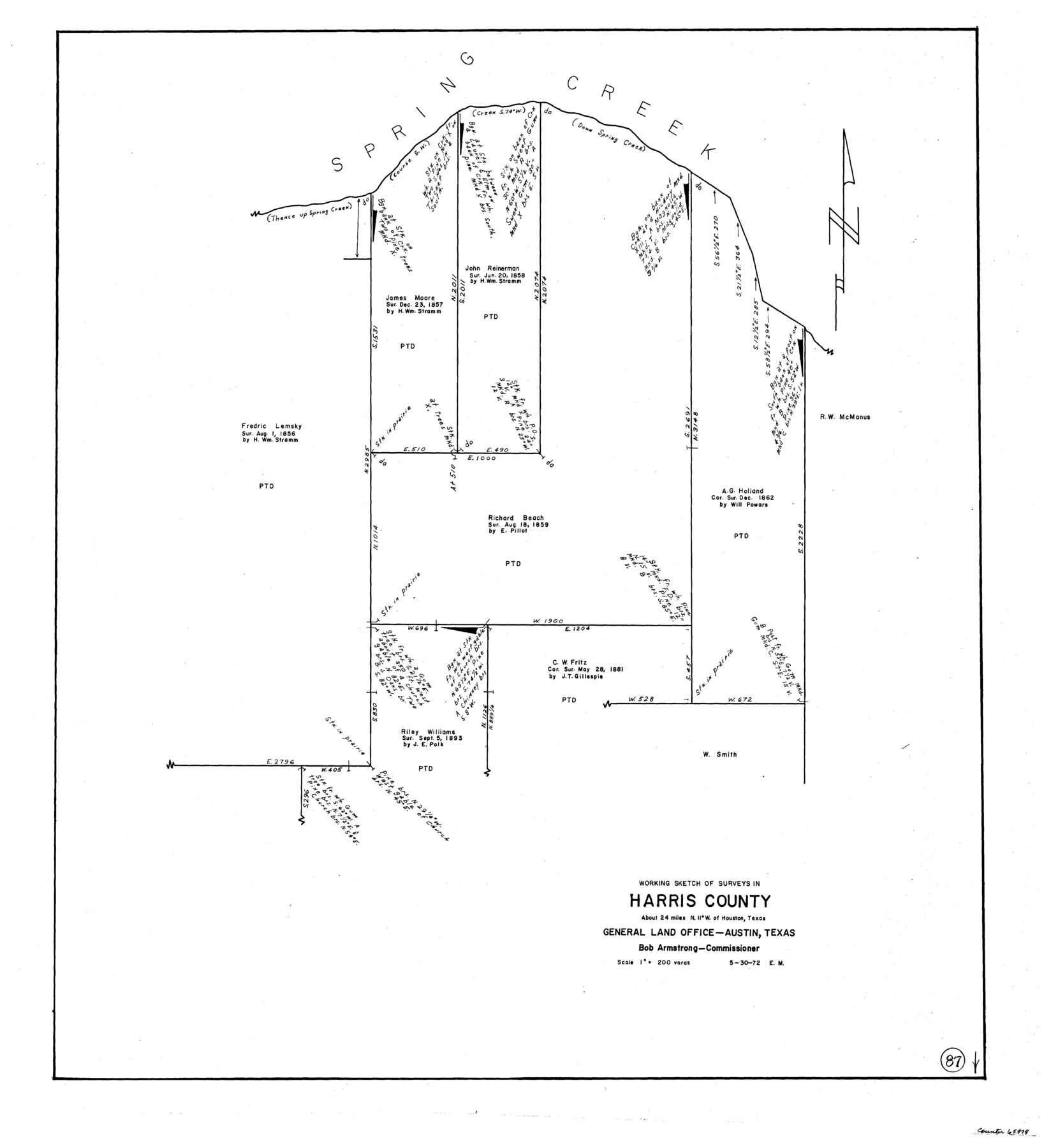 65979, Harris County Working Sketch 87, General Map Collection