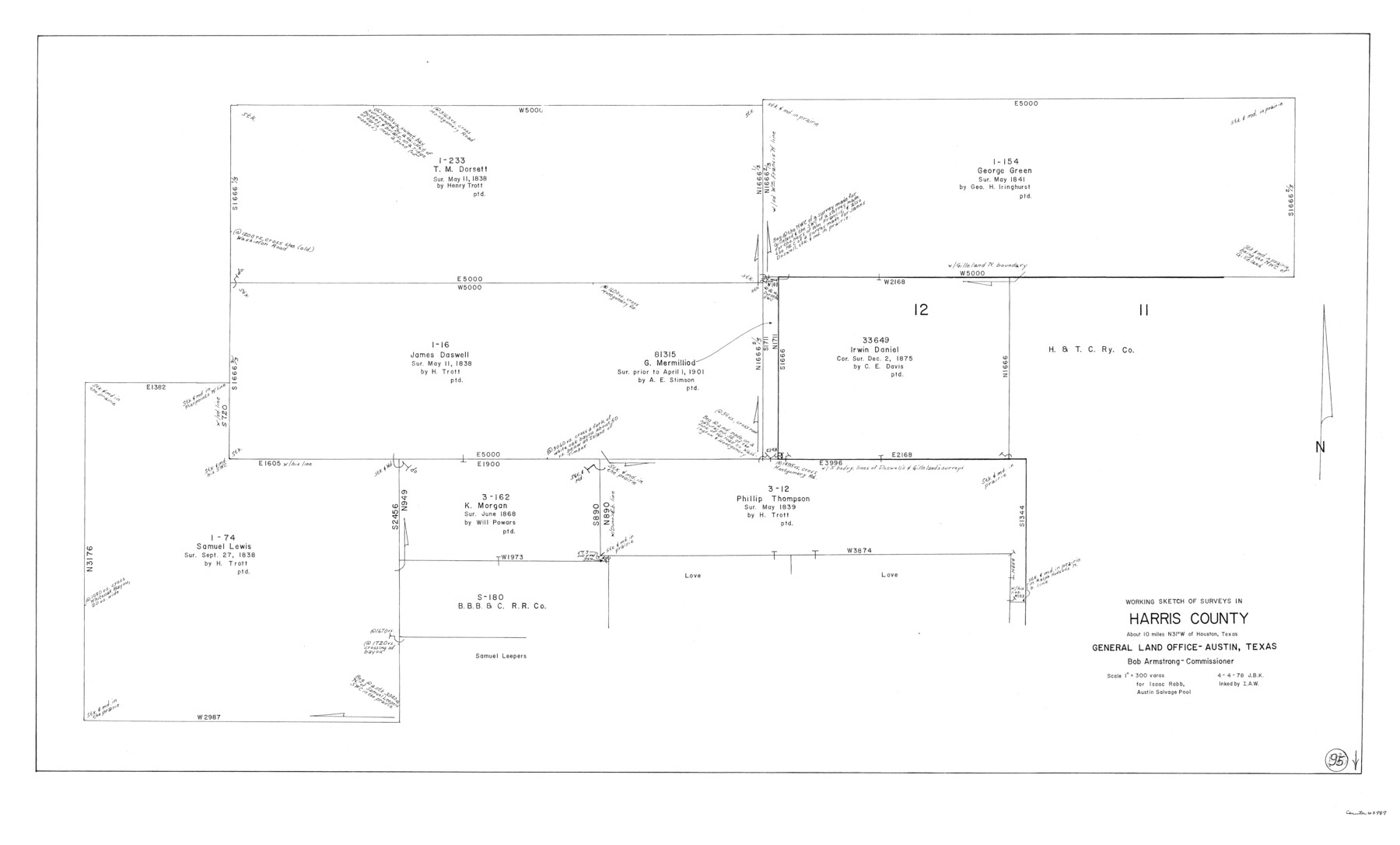 65987, Harris County Working Sketch 95, General Map Collection