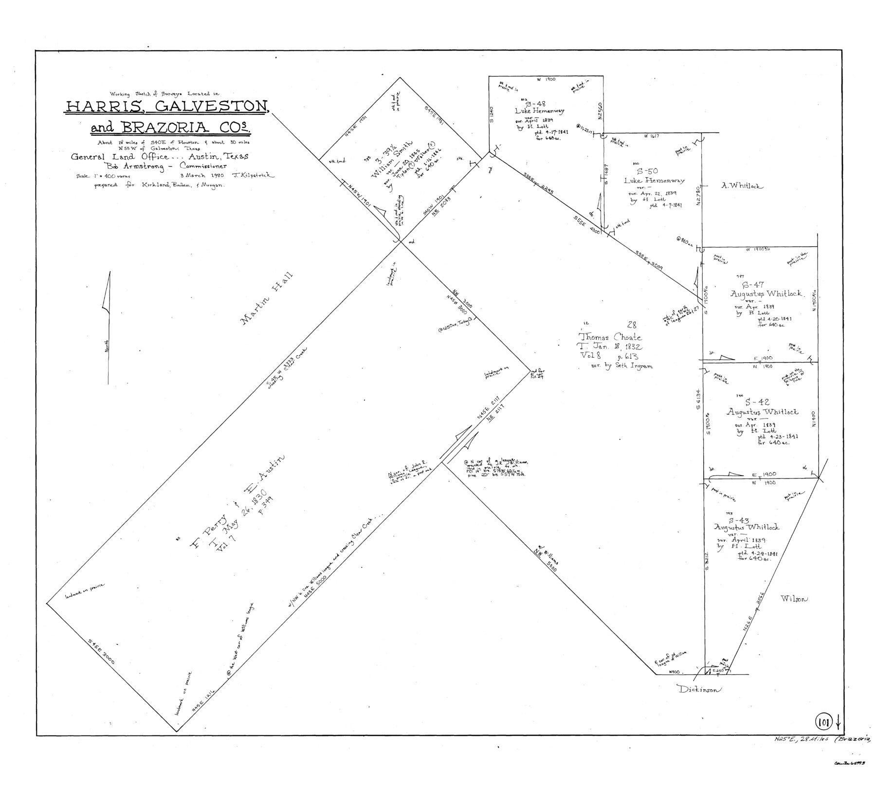 65993, Harris County Working Sketch 101, General Map Collection